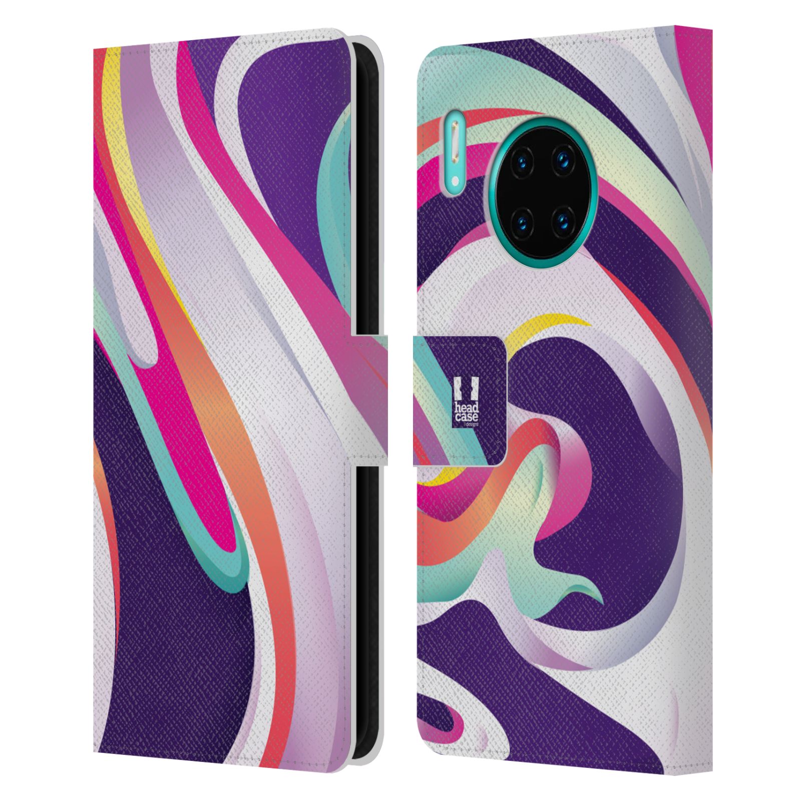 Pouzdro pro mobil Huawei Mate 30 PRO - Šlehaný mramor barevný fialová