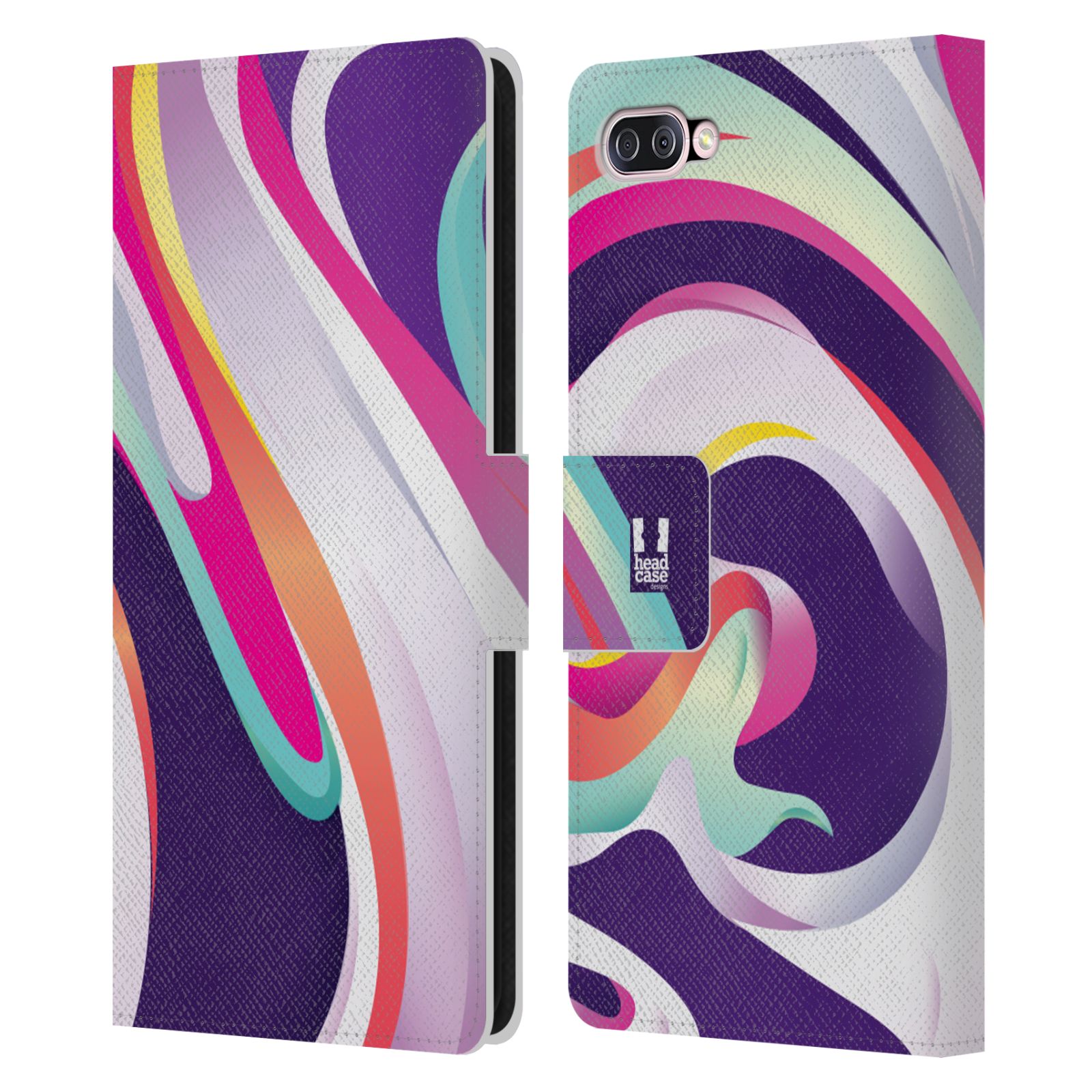 Pouzdro pro mobil Asus Zenfone 4 Max (ZC554KL)  - Šlehaný mramor barevný fialová