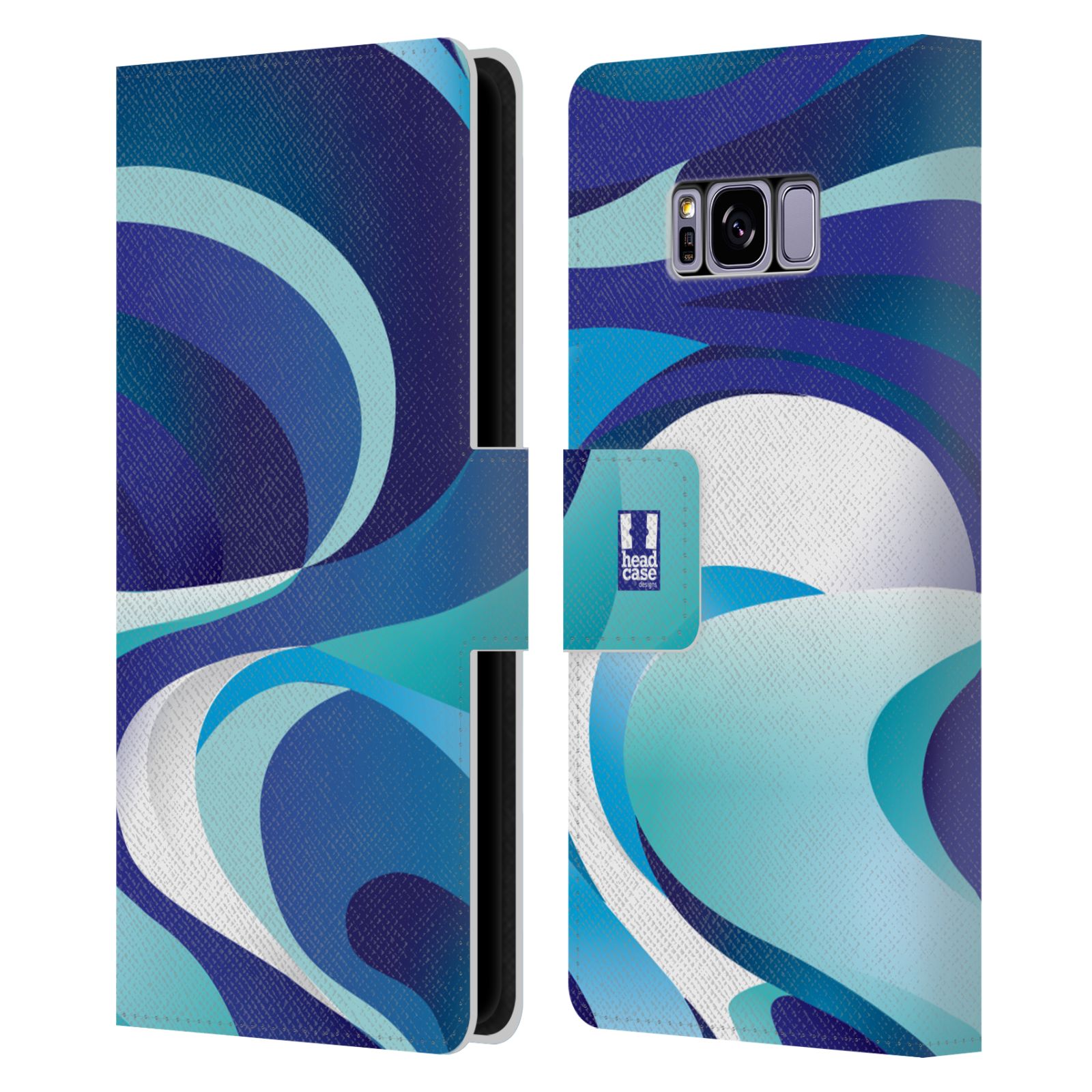 Pouzdro pro mobil Samsung Galaxy S8 - Šlehaný mramor barevný modrá