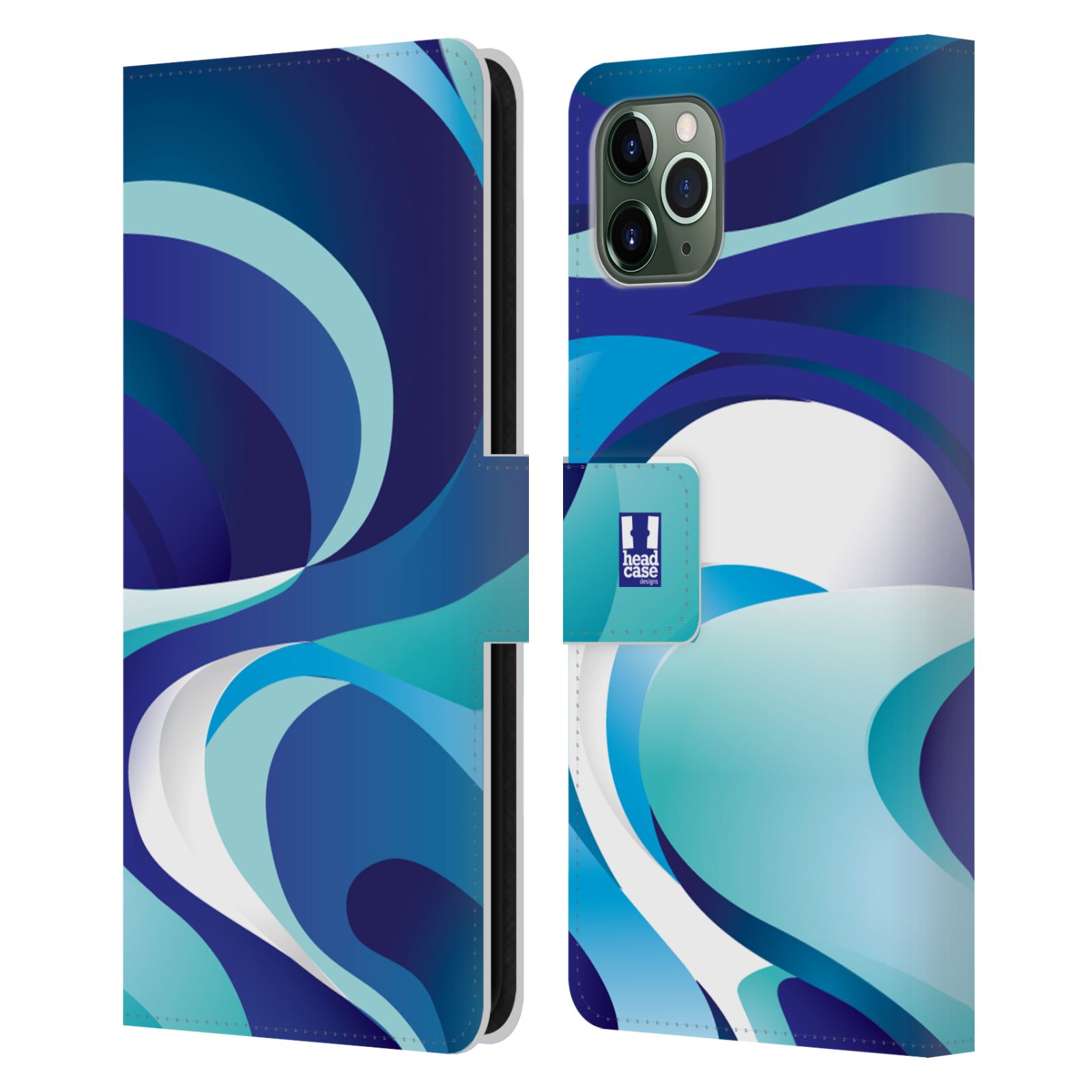 Pouzdro pro mobil Apple Iphone 11 Pro Max - Šlehaný mramor barevný modrá