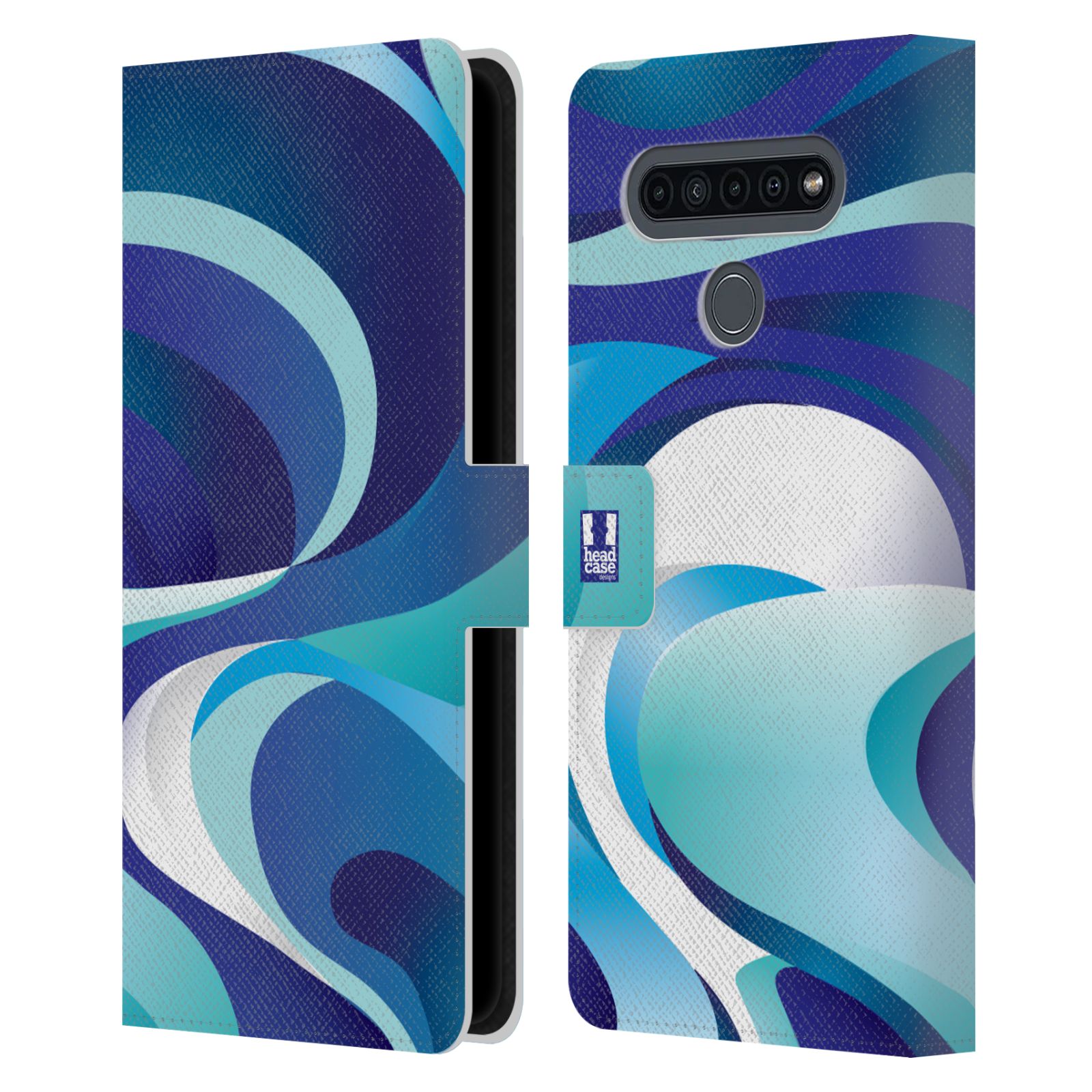 Pouzdro pro mobil LG K41s  - Šlehaný mramor barevný modrá