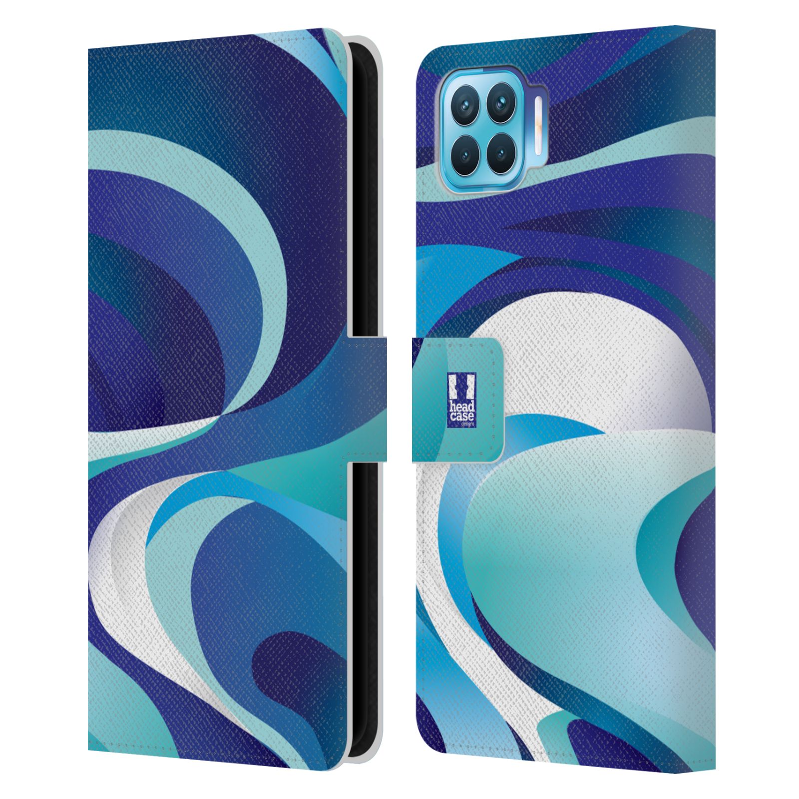 Pouzdro pro mobil Oppo Reno 4 LITE  - Šlehaný mramor barevný modrá