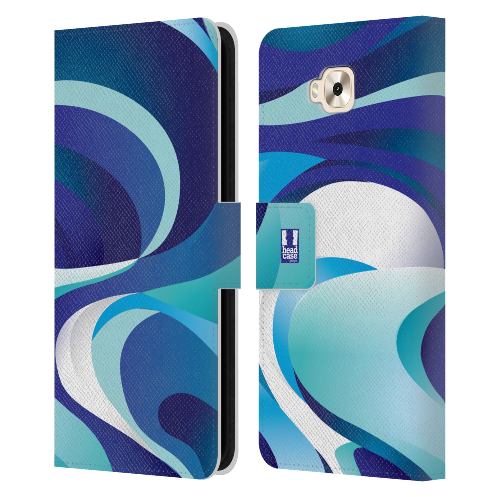 Pouzdro pro mobil Asus Zenfone 4 Selfie ZD553KL  - Šlehaný mramor barevný modrá