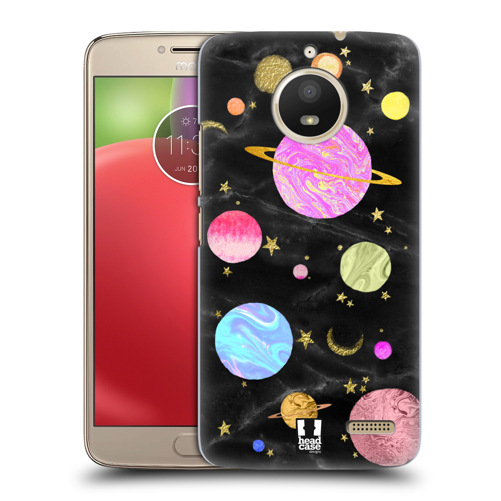 Obal na mobil Lenovo Moto E4 - HEAD CASE - Barevná Galaxie