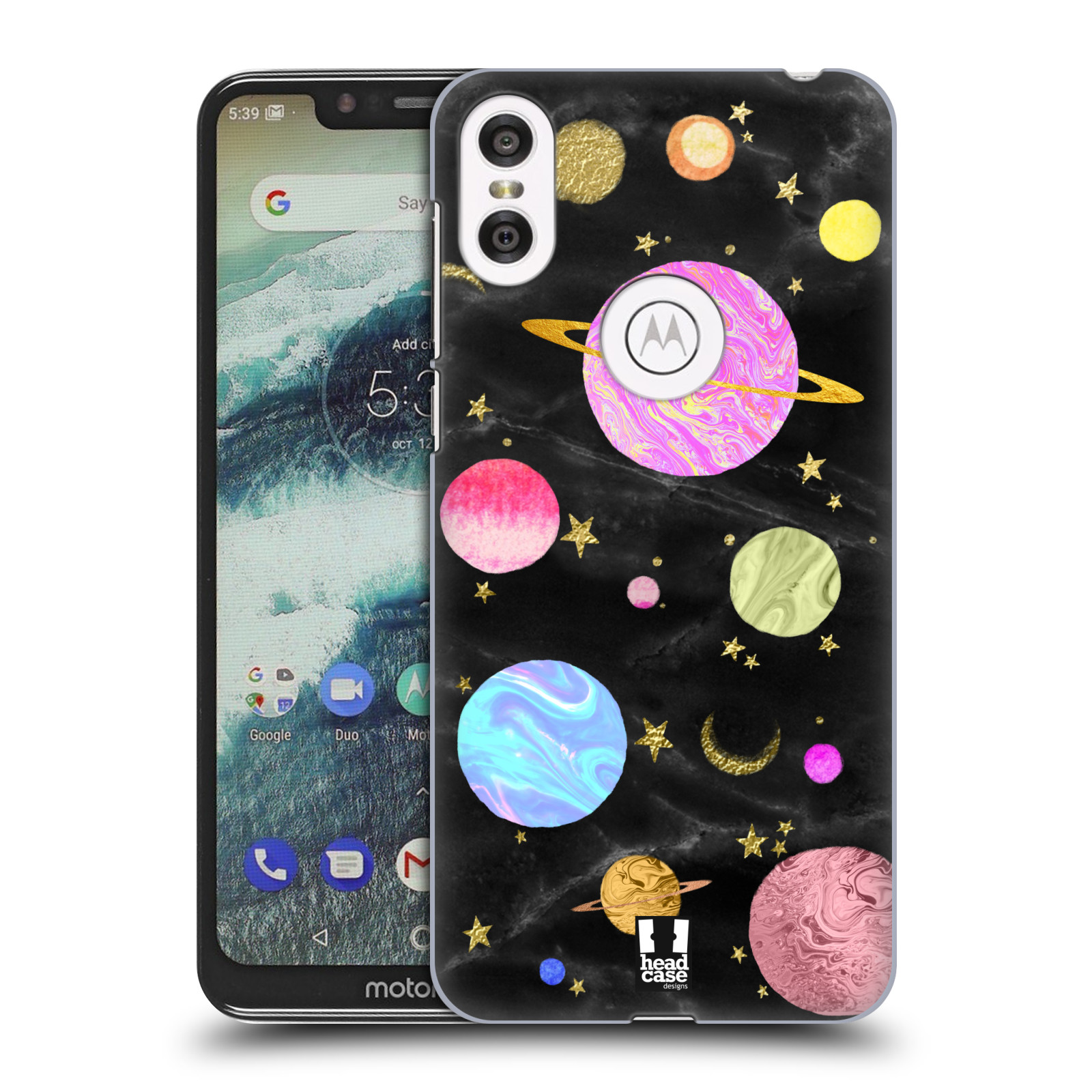 Obal na mobil Motorola Moto ONE - HEAD CASE - Barevná Galaxie
