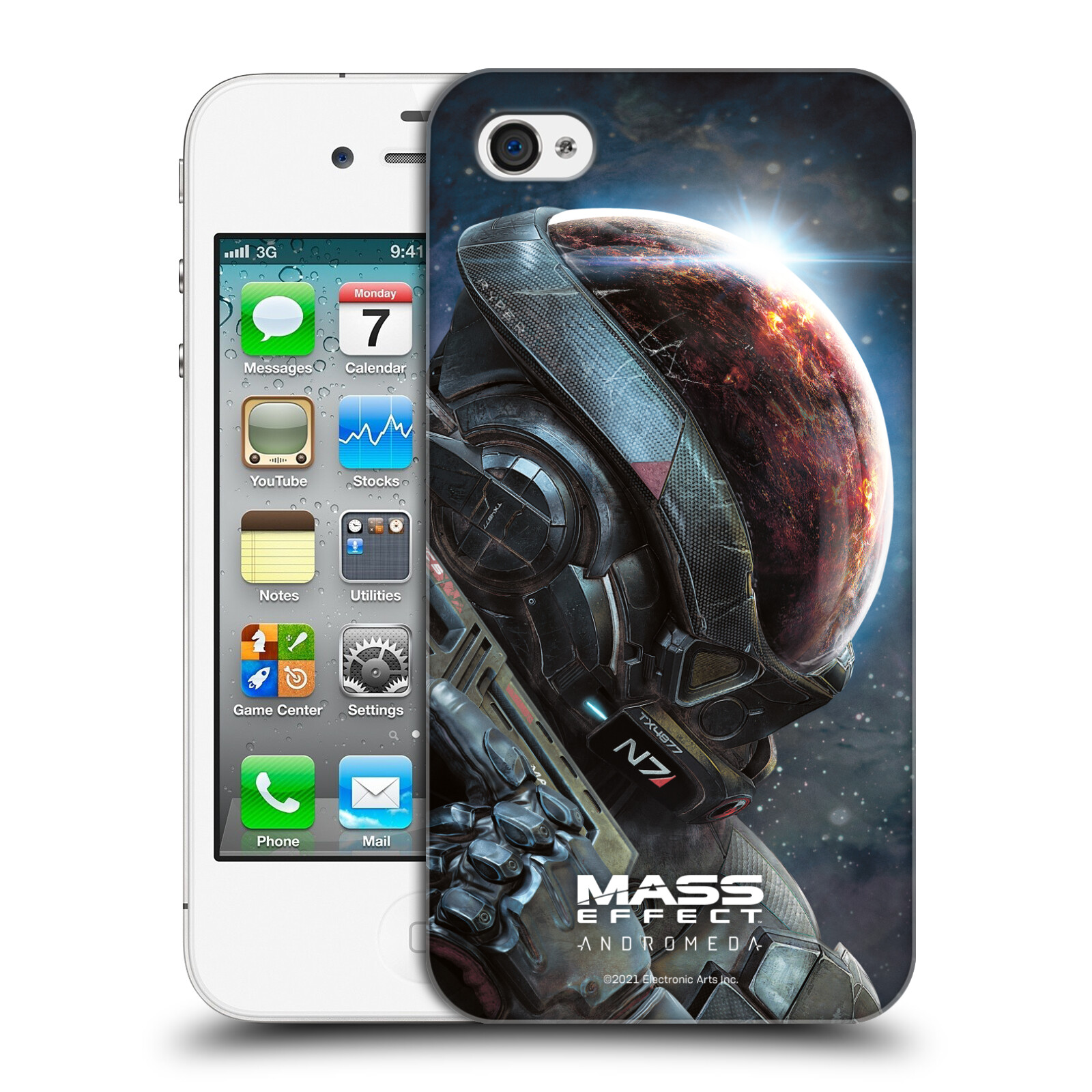 Zadní obal pro mobil Apple Iphone 4/4S - HEAD CASE - Mass Effect - Hlava