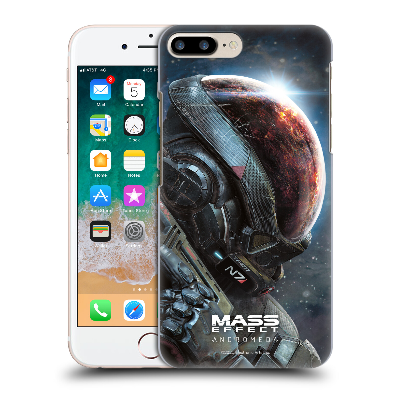 Zadní obal pro mobil Apple Iphone 7+ /  8+ - HEAD CASE - Mass Effect - Hlava