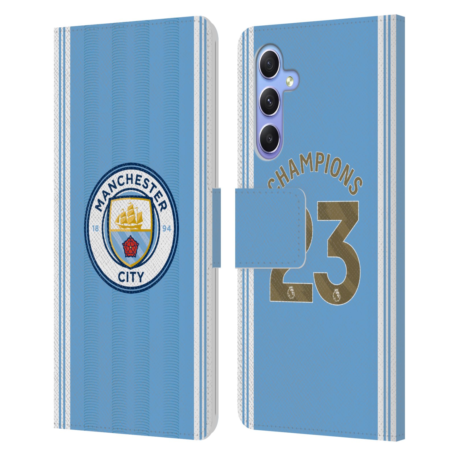 Pouzdro na mobil Samsung Galaxy A34 5G - HEAD CASE - Manchester City - Champions dres 2