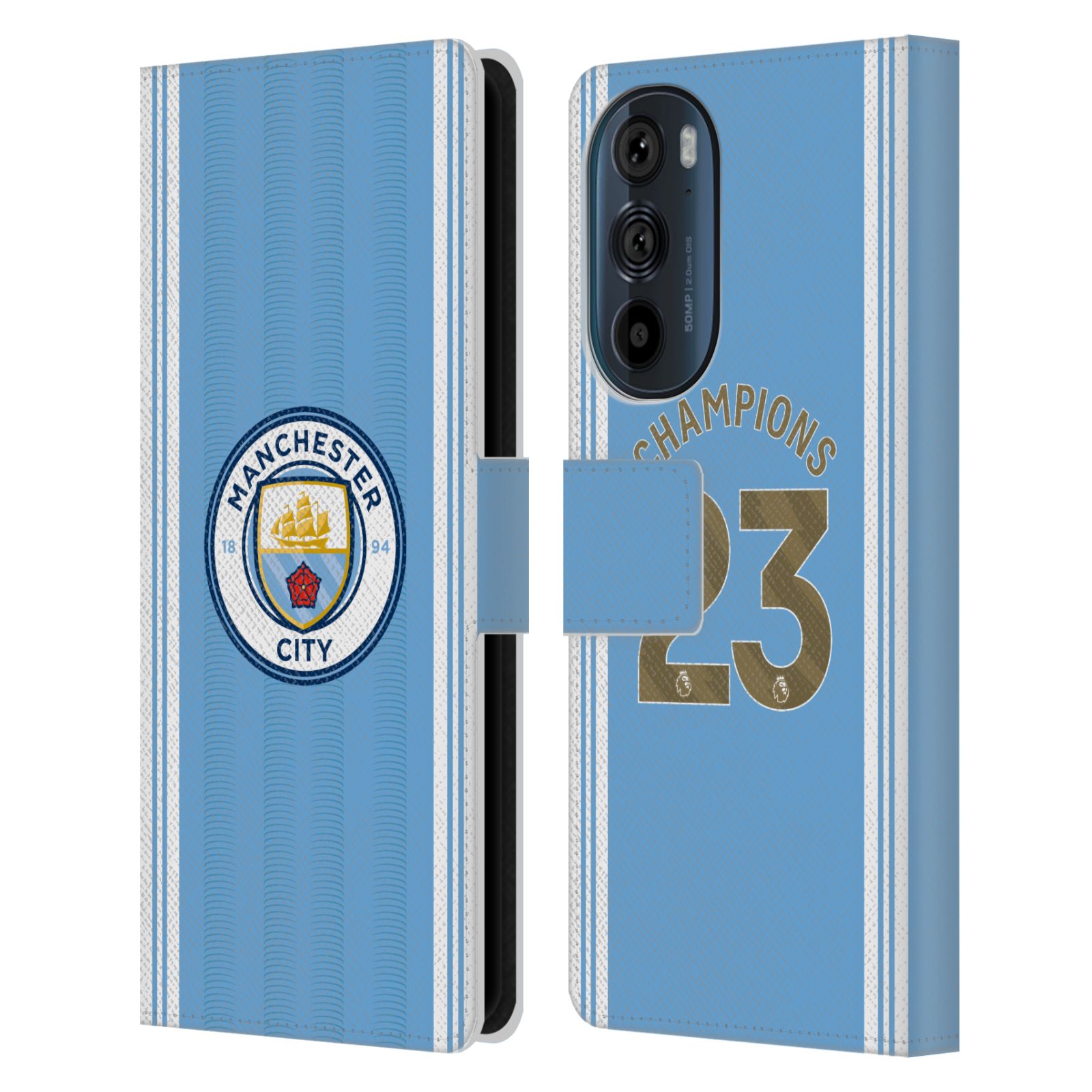 Pouzdro na mobil Motorola EDGE 30 - HEAD CASE - Manchester City - Champions dres 2