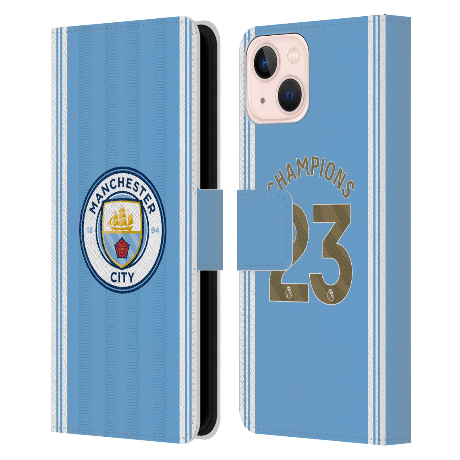 Pouzdro na mobil Apple Iphone 13 - HEAD CASE - Manchester City - Champions dres 2