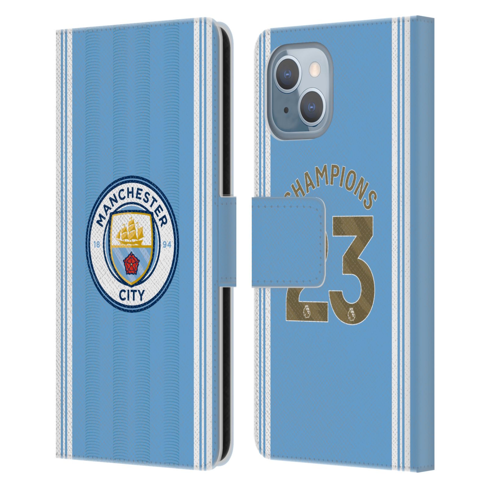 Pouzdro na mobil Apple Iphone 14 - HEAD CASE - Manchester City - Champions dres 2