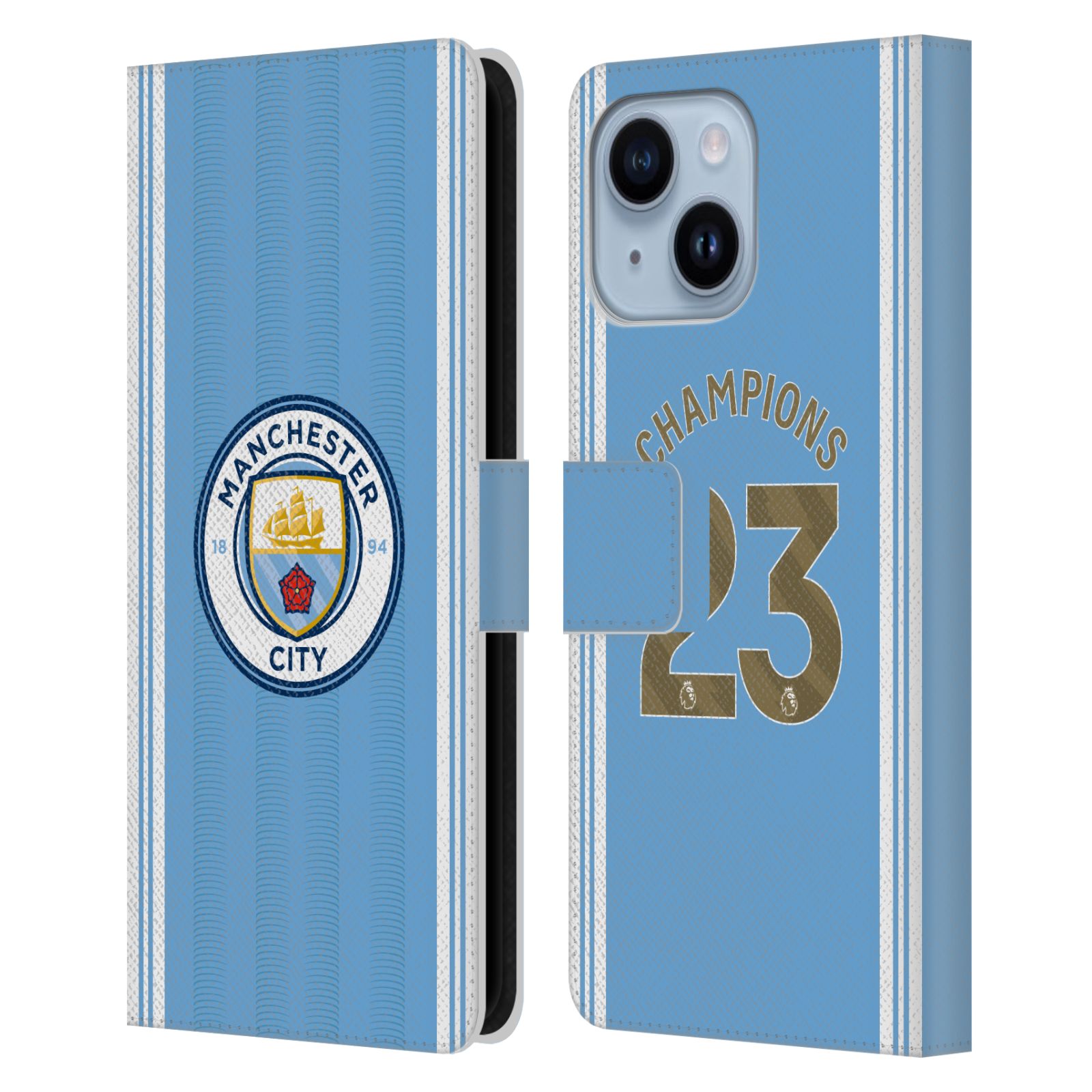 Pouzdro na mobil Apple Iphone 14 PLUS - HEAD CASE - Manchester City - Champions dres 2