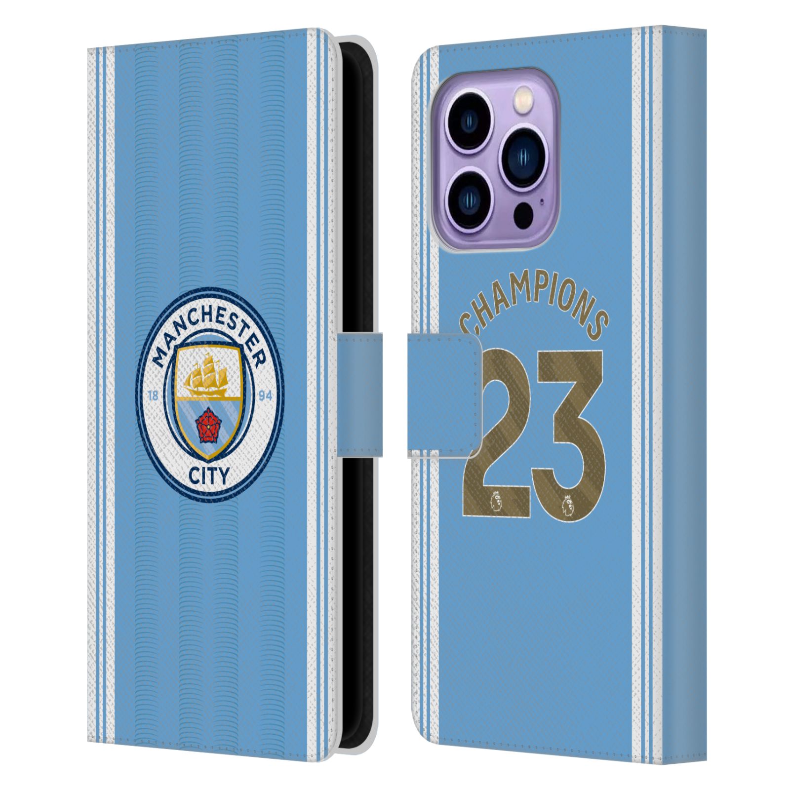 Pouzdro na mobil Apple Iphone 14 PRO MAX - HEAD CASE - Manchester City - Champions dres 2