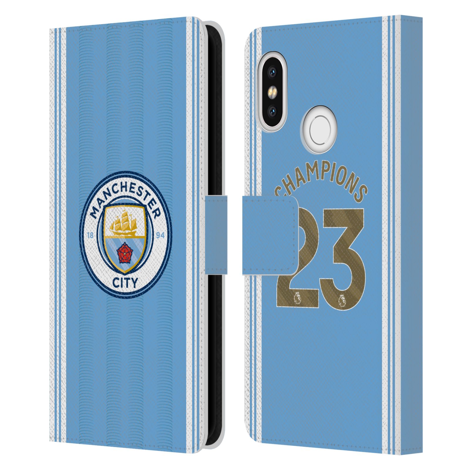 Pouzdro na mobil Xiaomi Mi 8  - HEAD CASE - Manchester City - Champions dres 2