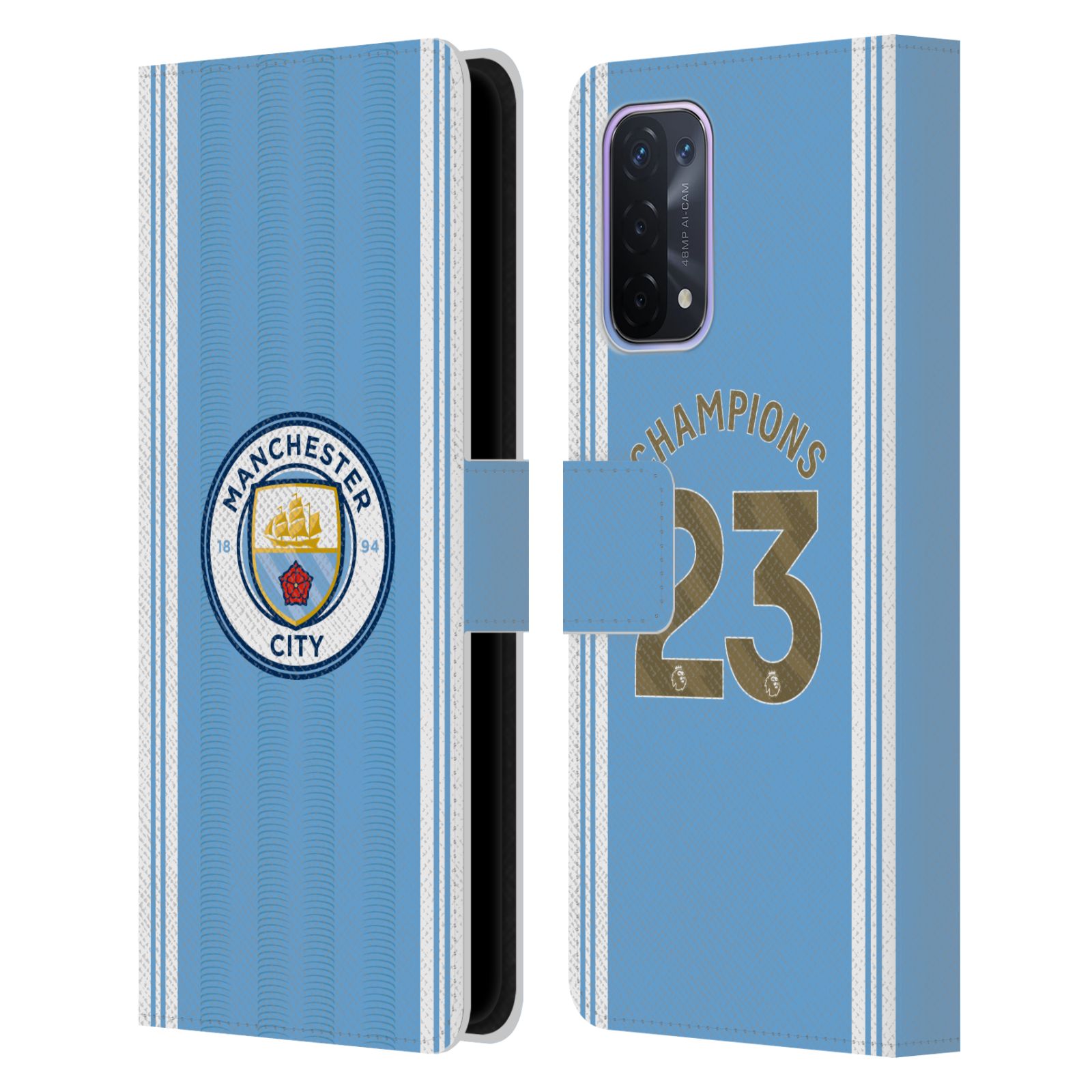 Pouzdro na mobil Oppo A54 5G - HEAD CASE - Manchester City - Champions dres 2