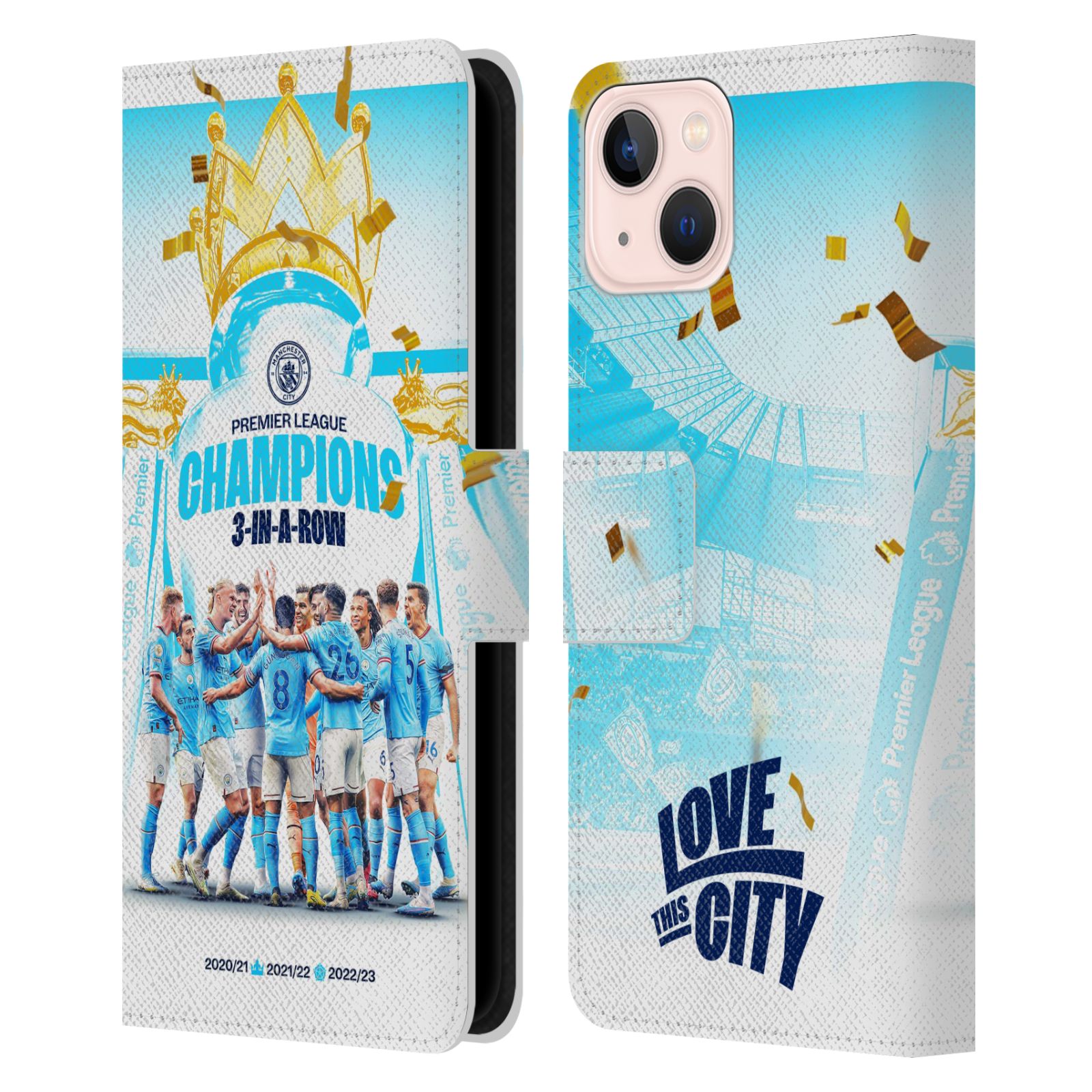 Pouzdro na mobil Apple Iphone 13 - HEAD CASE - Manchester City - Champions 2