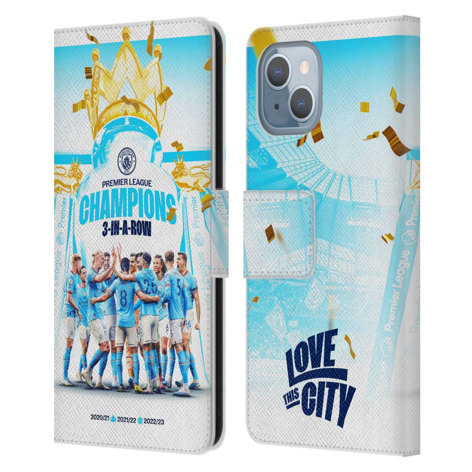 Pouzdro na mobil Apple Iphone 14 - HEAD CASE - Manchester City - Champions 2