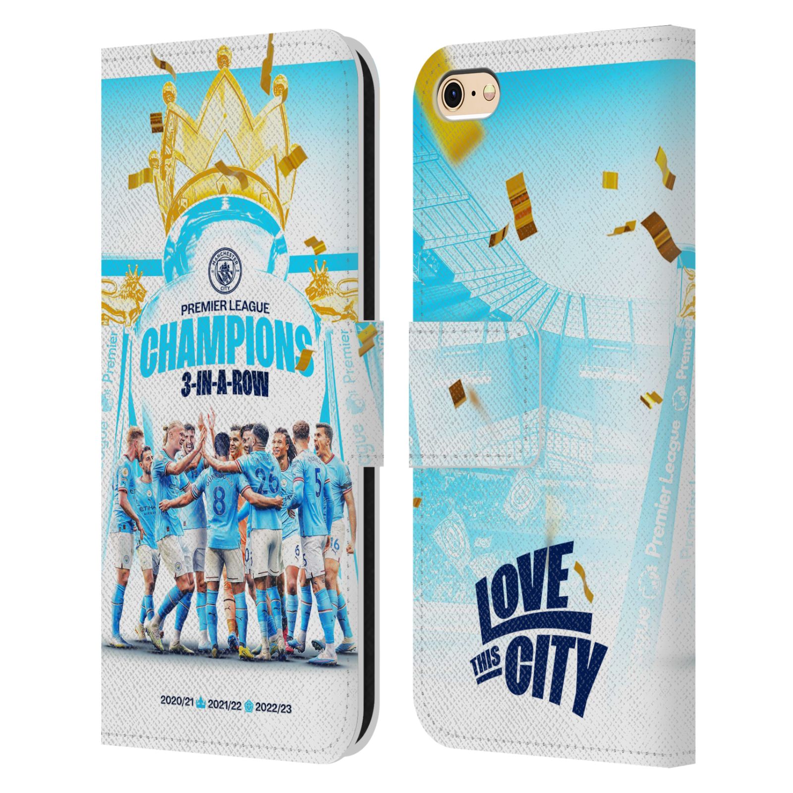 Pouzdro na mobil Apple Iphone 6 / 6S - HEAD CASE - Manchester City - Champions