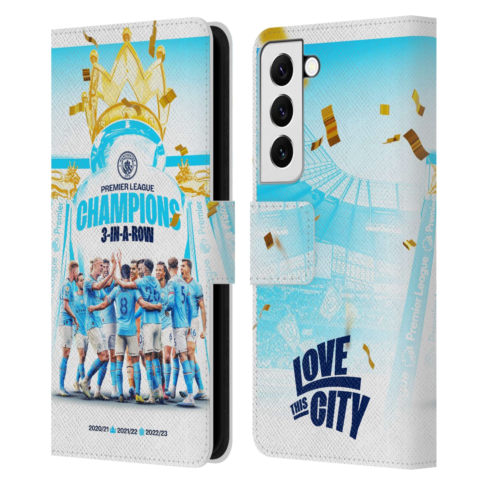 Pouzdro na mobil Samsung Galaxy S22 5G - HEAD CASE - Manchester City - Champions 2