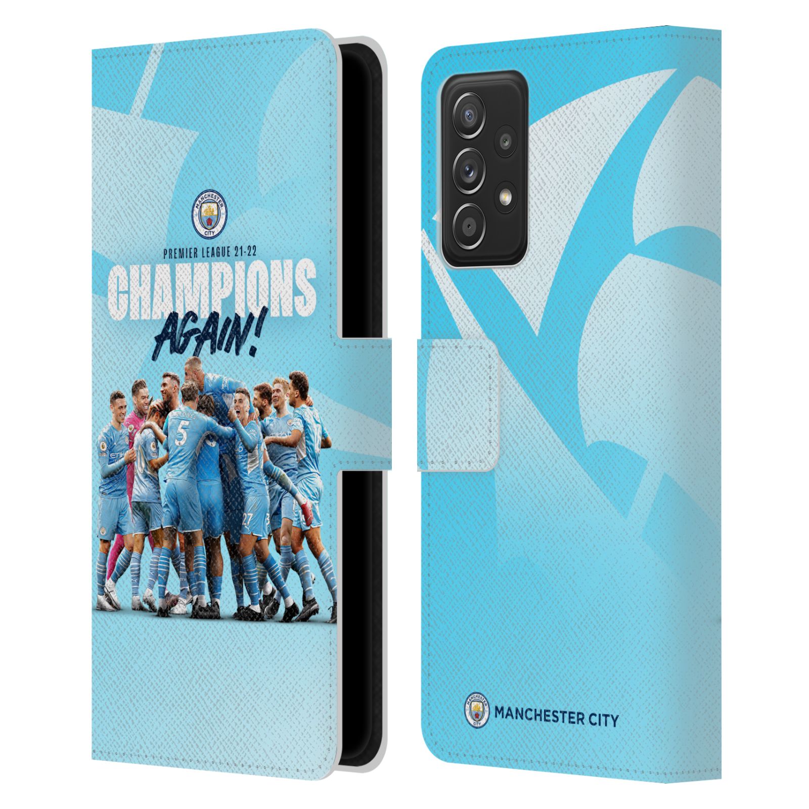 Pouzdro na mobil Samsung Galaxy A52 / A52 G - HEAD CASE - Manchester City - Šampioni
