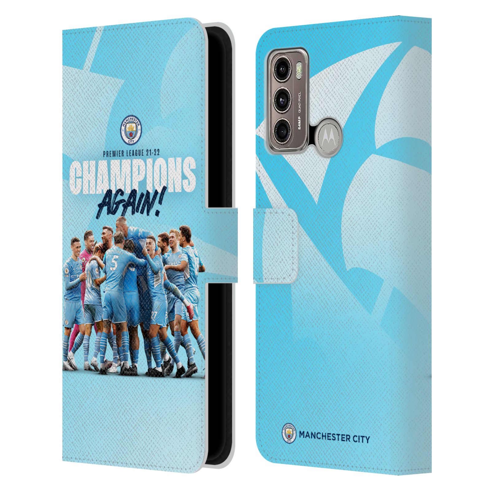 Pouzdro na mobil Motorola Moto G60 - HEAD CASE - Manchester City - Šampioni
