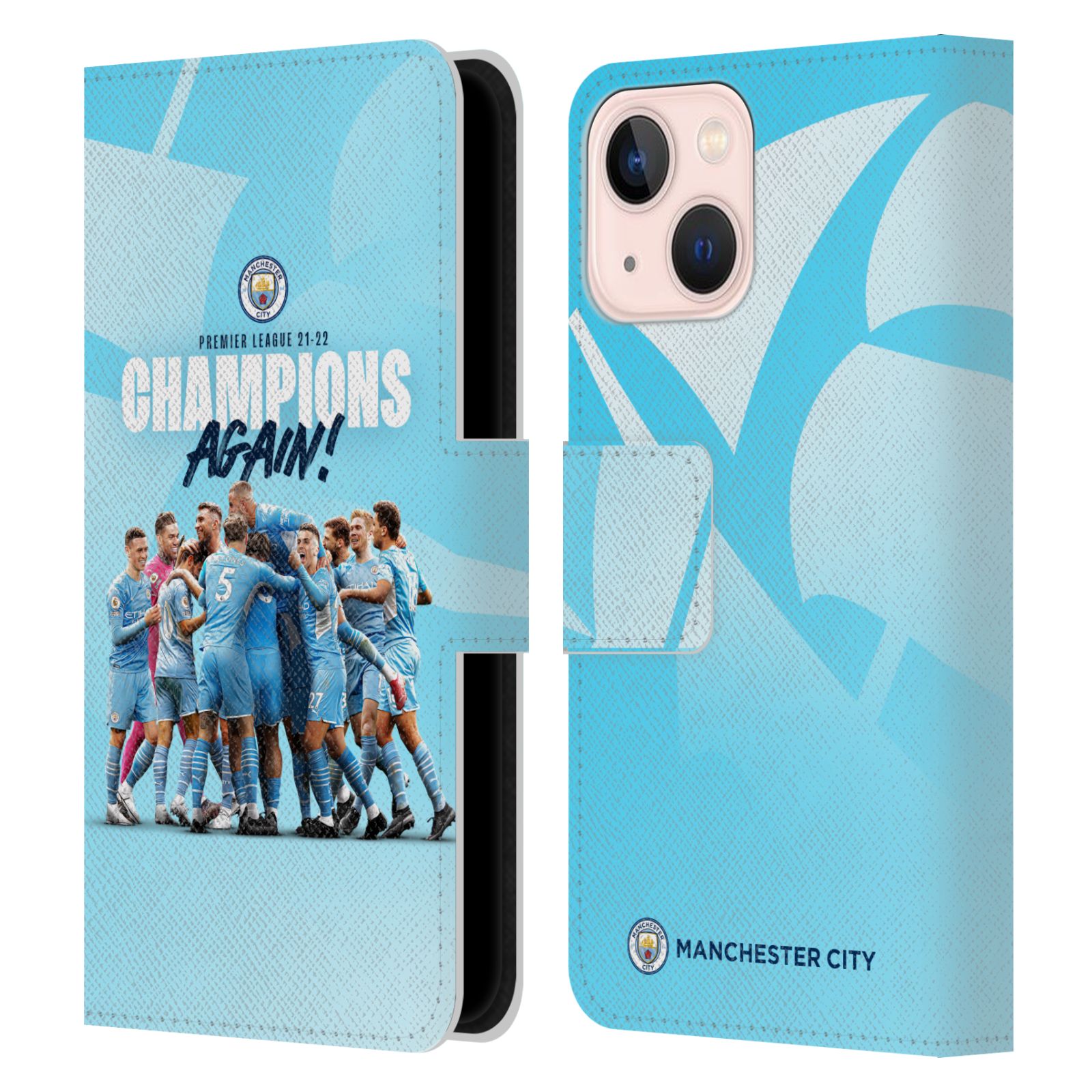 Pouzdro na mobil Apple Iphone 13 MINI - HEAD CASE - Manchester City - Šampioni