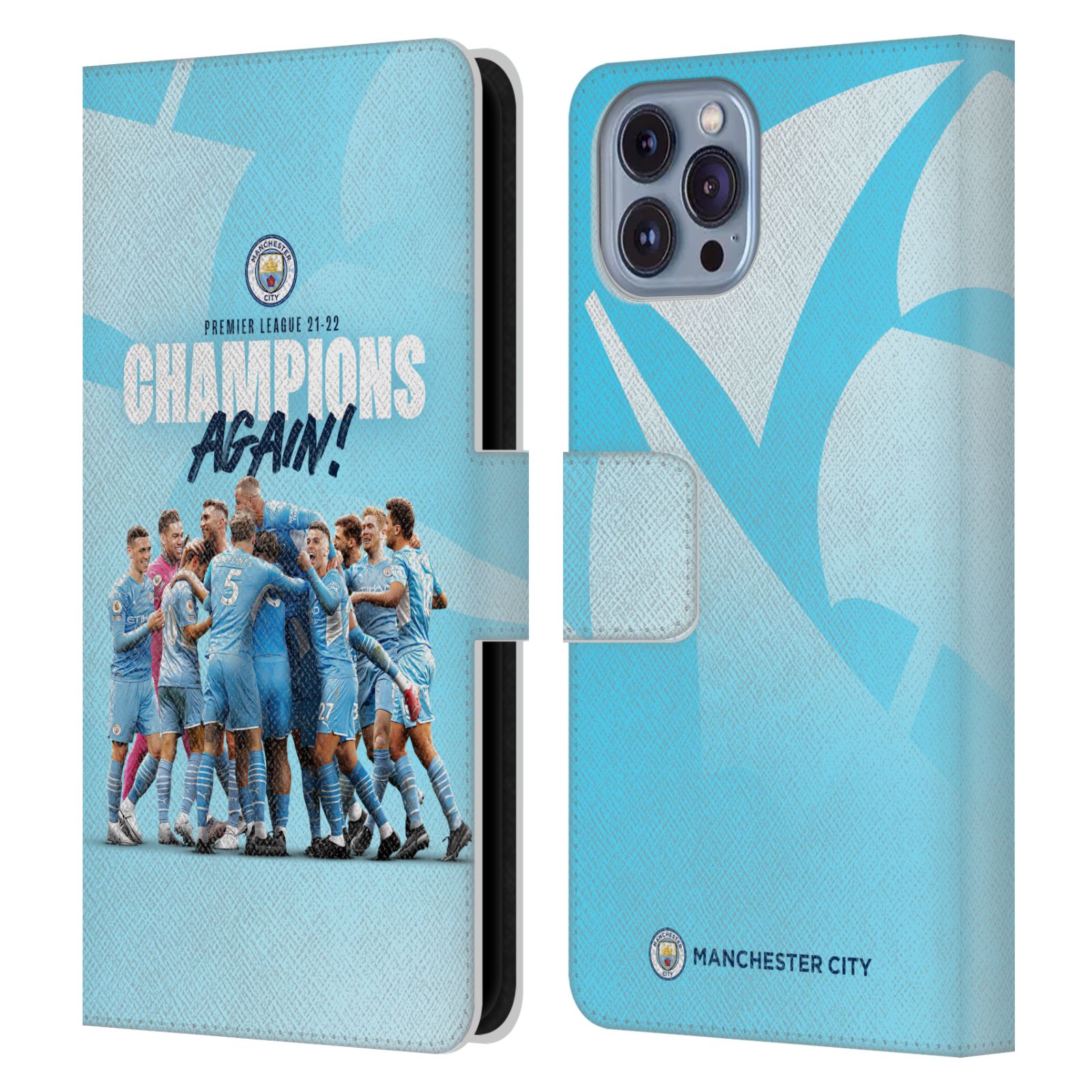 Pouzdro na mobil Apple Iphone 14 - HEAD CASE - Manchester City - Šampioni