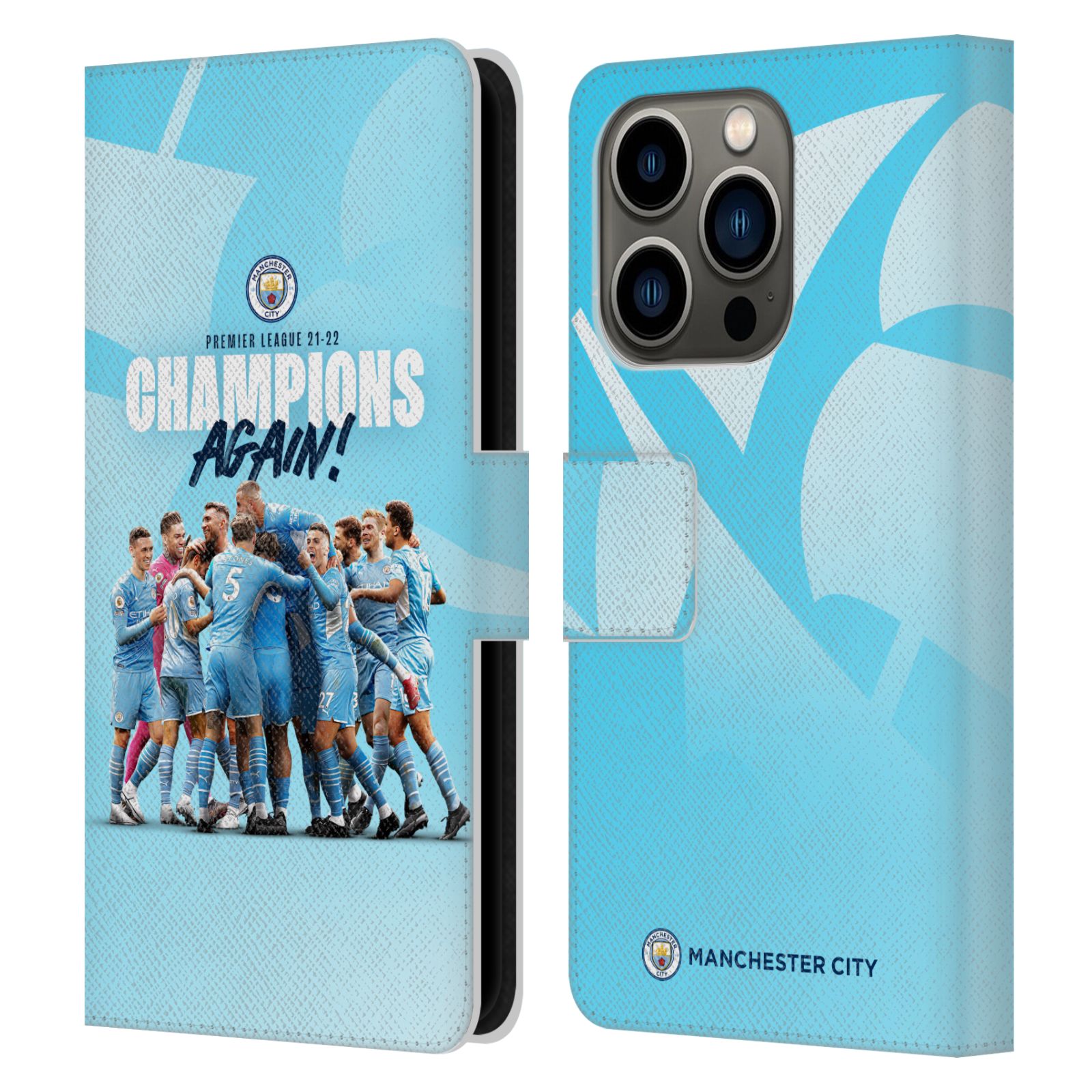 Pouzdro na mobil Apple Iphone 14 PRO - HEAD CASE - Manchester City - Šampioni