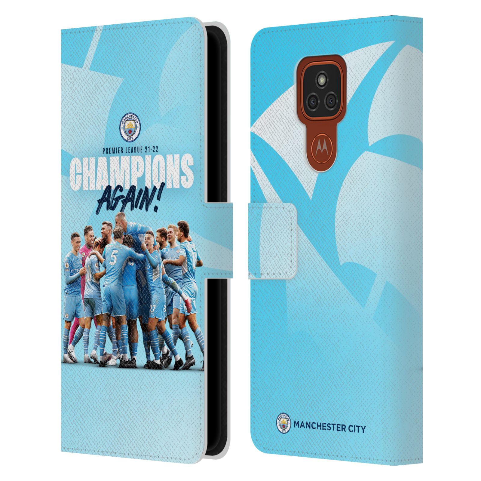 Pouzdro na mobil Motorola Moto E7 Plus - HEAD CASE - Manchester City - Šampioni