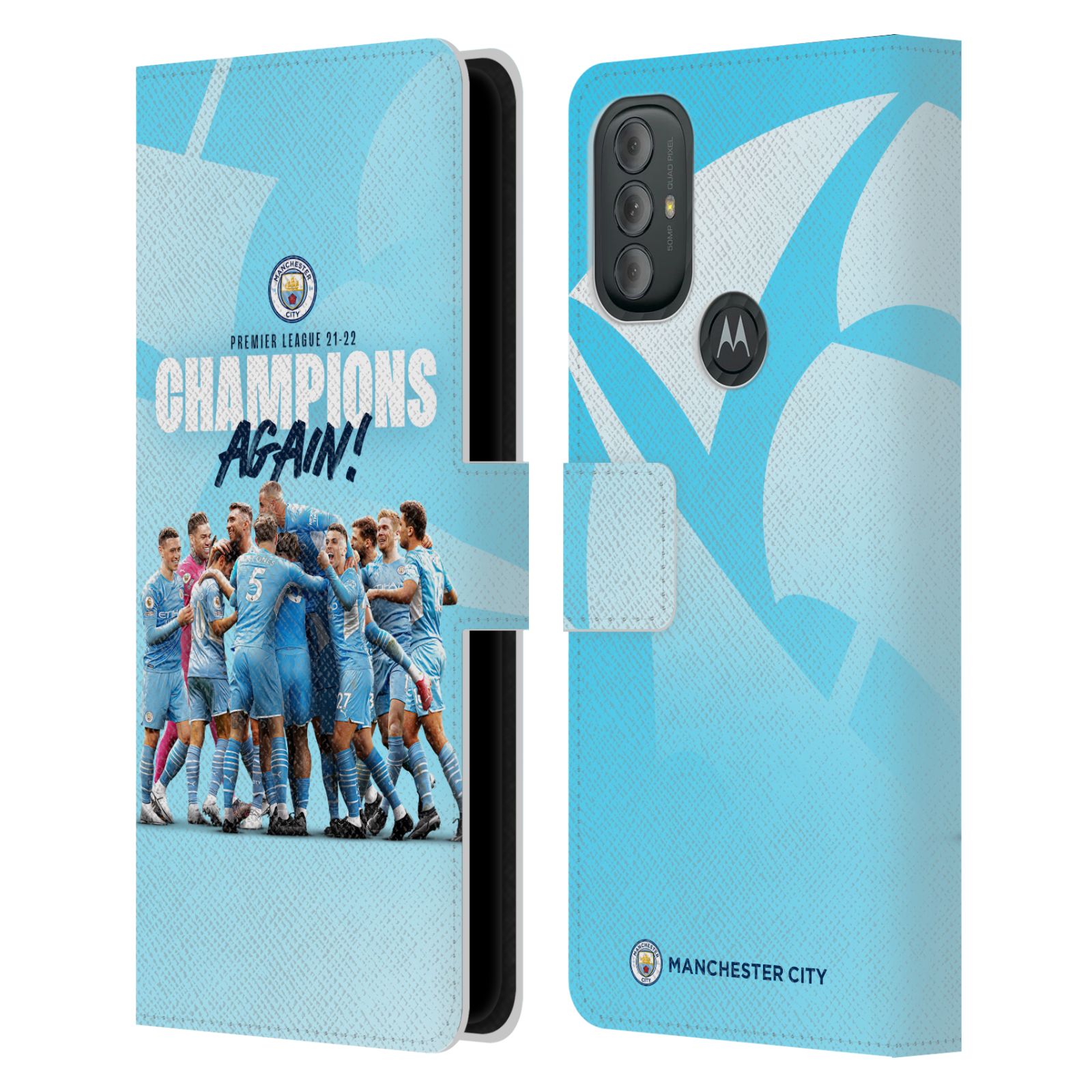 Pouzdro na mobil Motorola Moto G10 / G30 - HEAD CASE - Manchester City - Šampioni