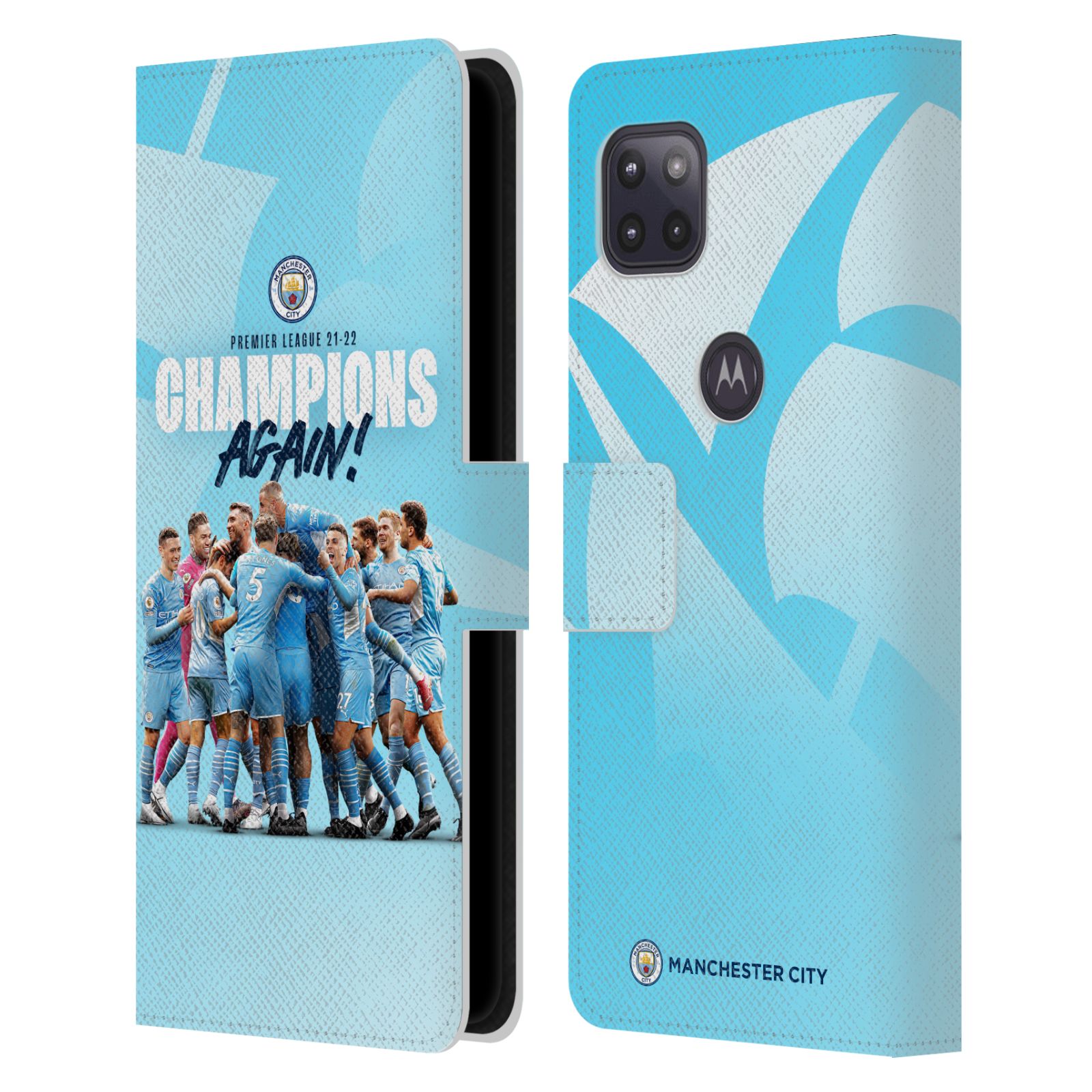 Pouzdro na mobil Motorola Moto G 5G - HEAD CASE - Manchester City - Šampioni