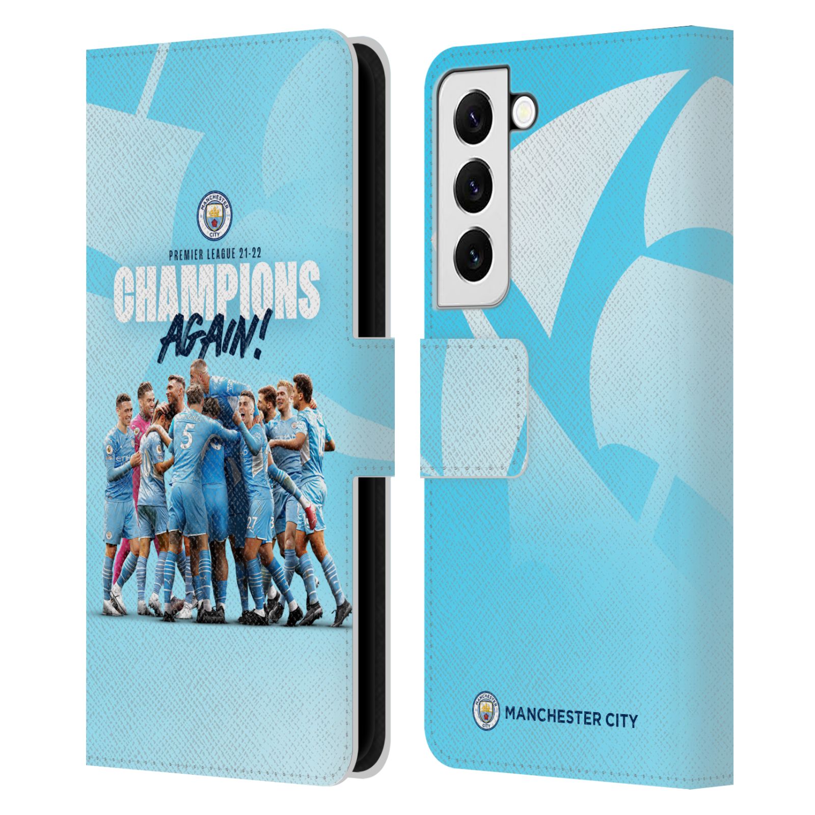 Pouzdro na mobil Samsung Galaxy S22 5G - HEAD CASE - Manchester City - Šampioni