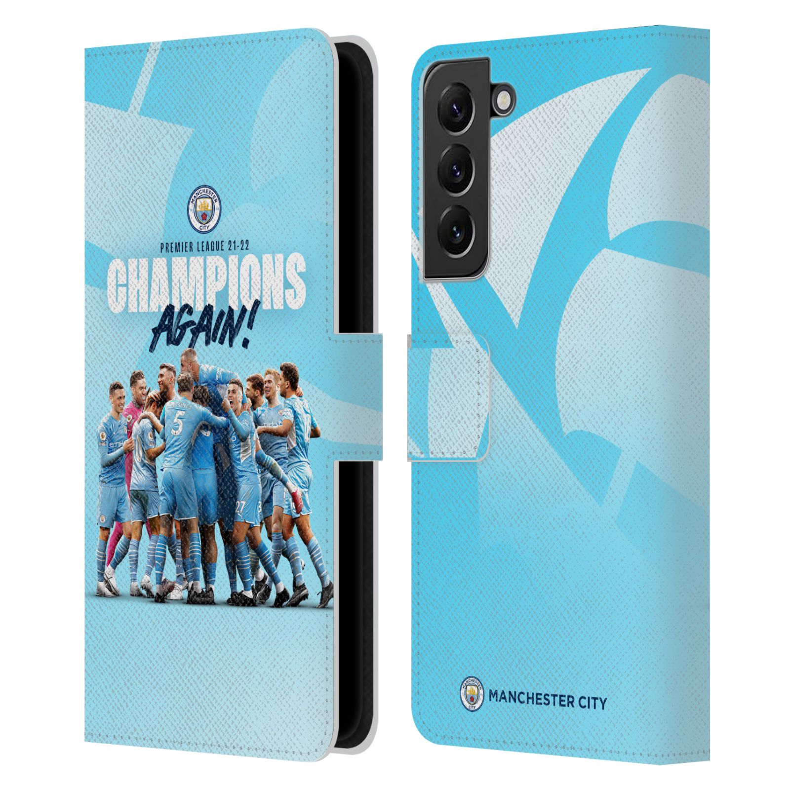 Pouzdro na mobil Samsung Galaxy S22+ 5G - HEAD CASE - Manchester City - Šampioni
