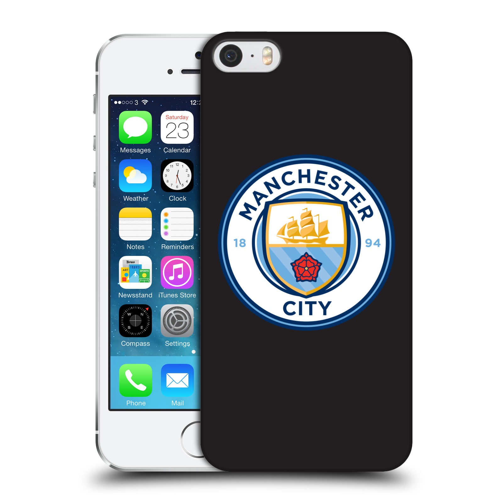 Zadní obal pro mobil Apple Iphone 5/5S/SE 2015 - HEAD CASE - Manchester City - Logo černá