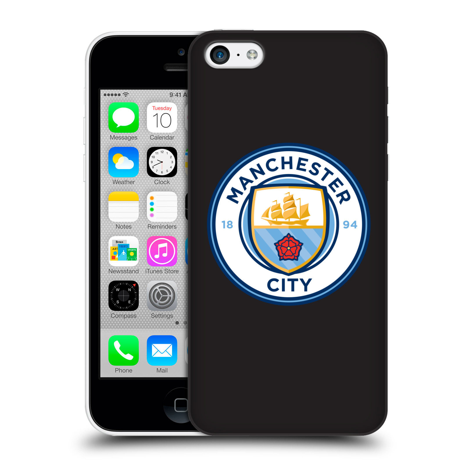 Zadní obal pro mobil Apple Iphone 5C - HEAD CASE - Manchester City - Logo černá