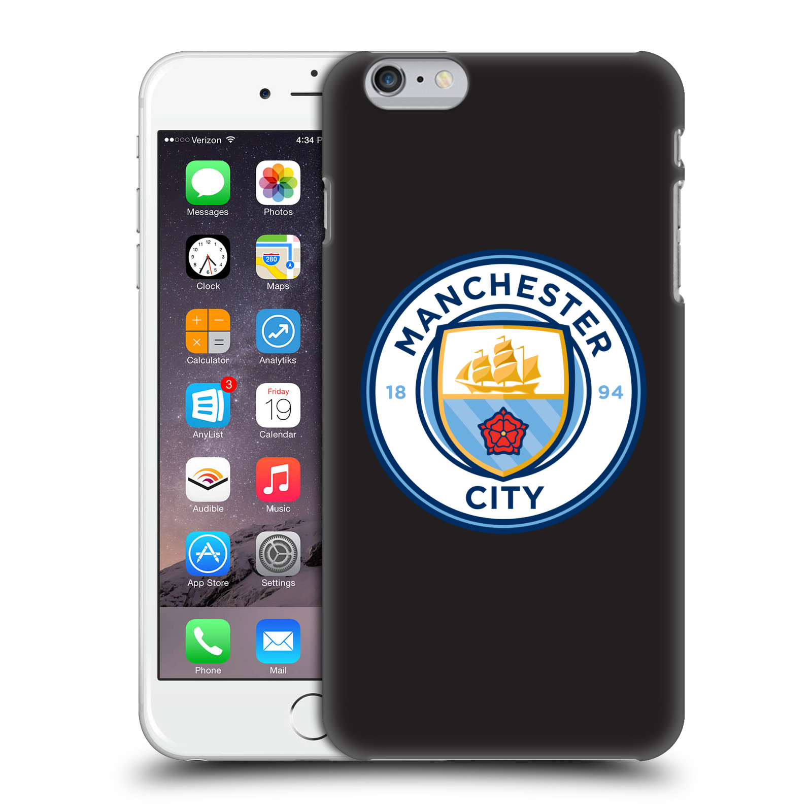 Zadní obal pro mobil Apple Iphone 6 PLUS / 6S PLUS - HEAD CASE - Manchester City - Logo černá