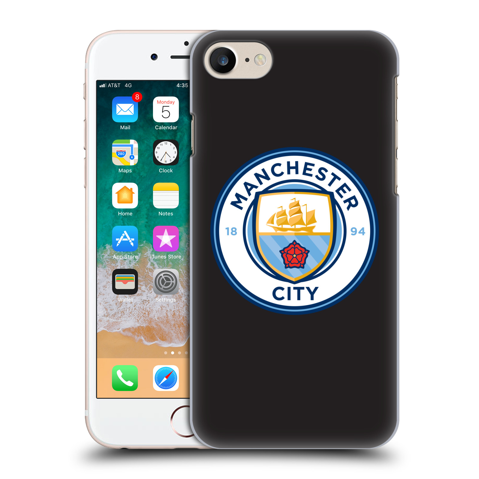 Zadní obal pro mobil Apple Iphone 7/8/SE2020 - HEAD CASE - Manchester City - Logo černá