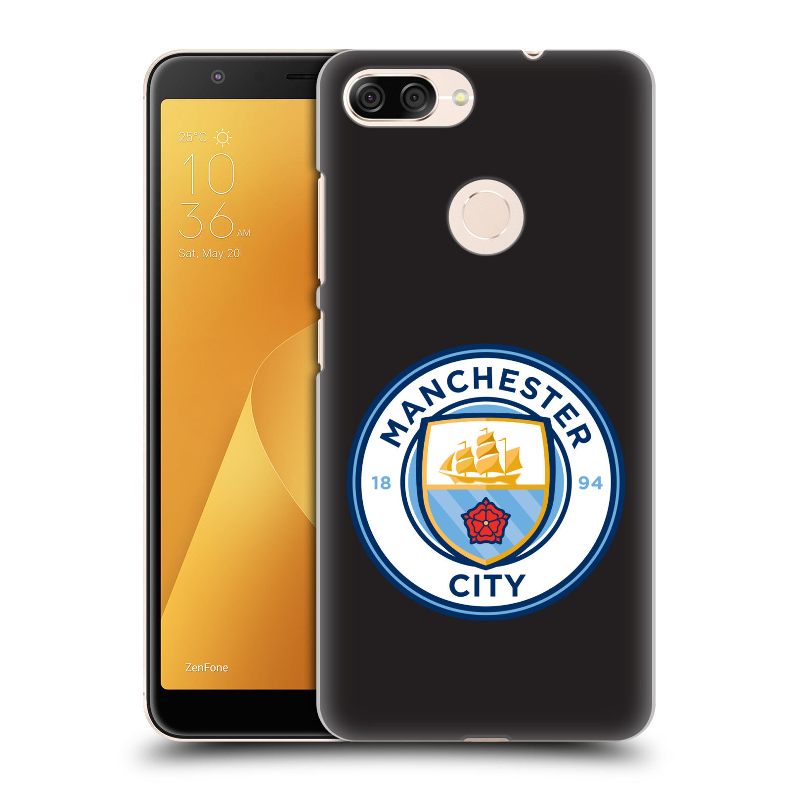 Zadní obal pro mobil Asus Zenfone Max Plus (M1) - HEAD CASE - Manchester City - Logo černá