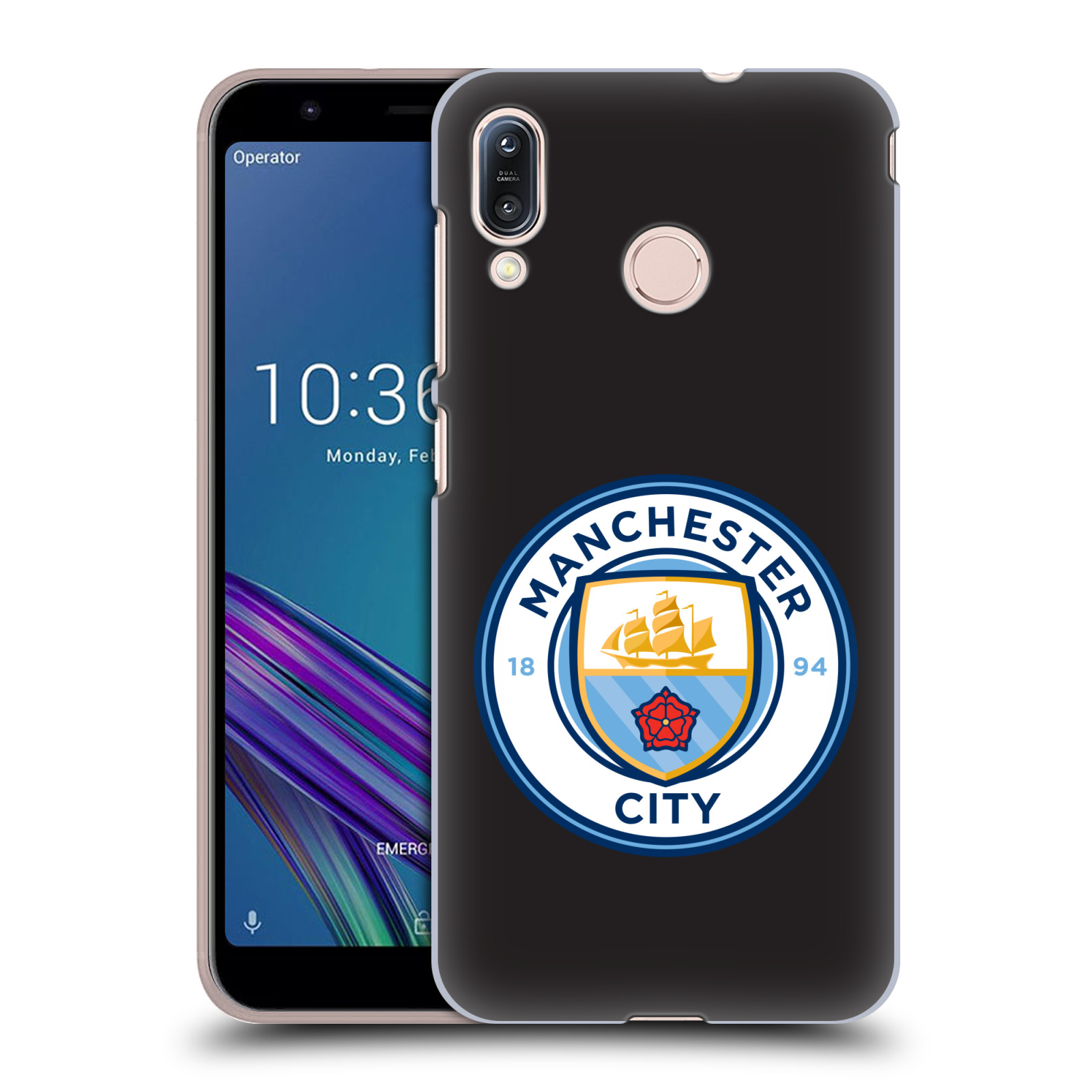 Zadní obal pro mobil Asus Zenfone Max (M1) ZB555KL - HEAD CASE - Manchester City - Logo černá