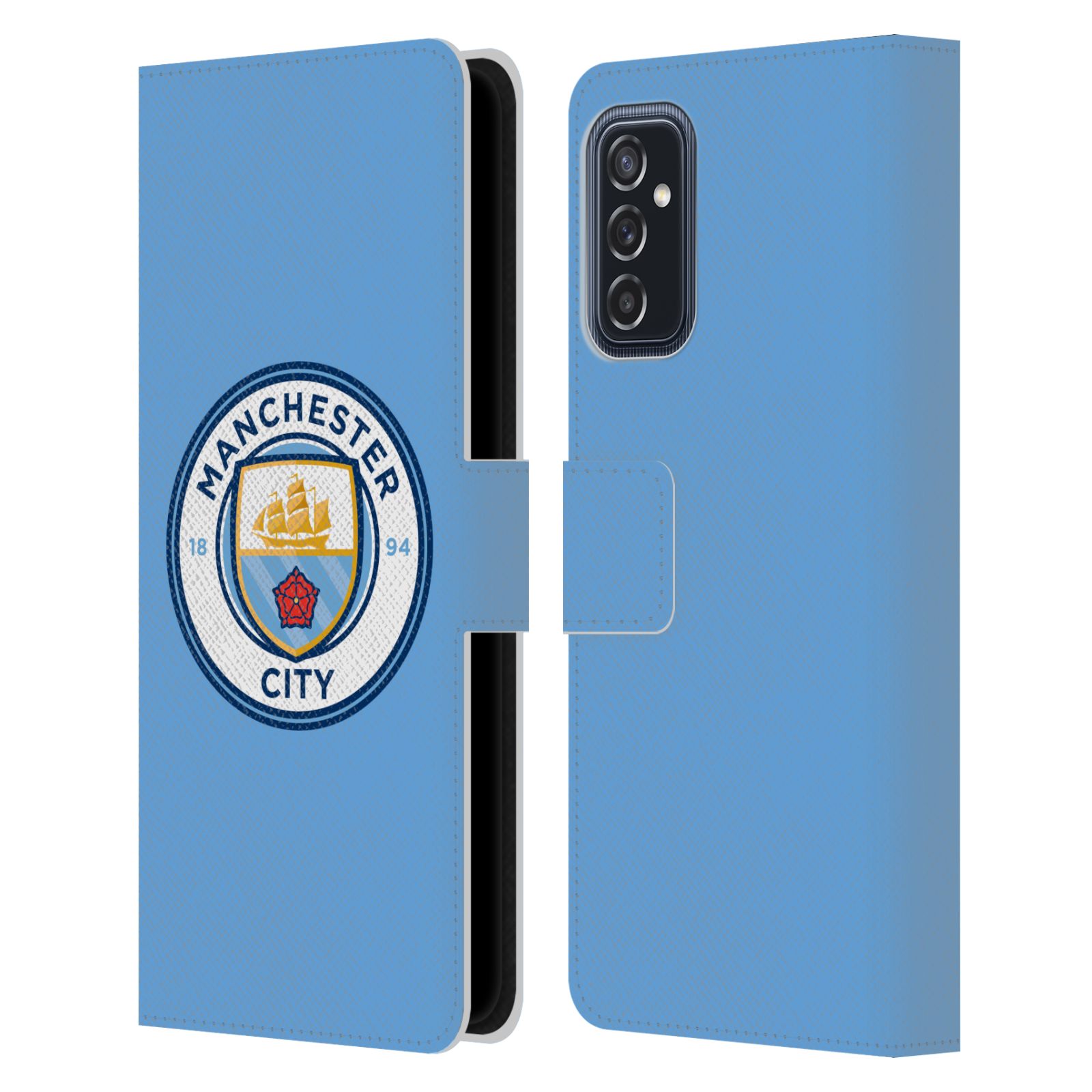 HEAD CASE Pouzdro pro mobil Samsung Galaxy M52 5G - fotbalový tým - Manchester City - modrá a znak