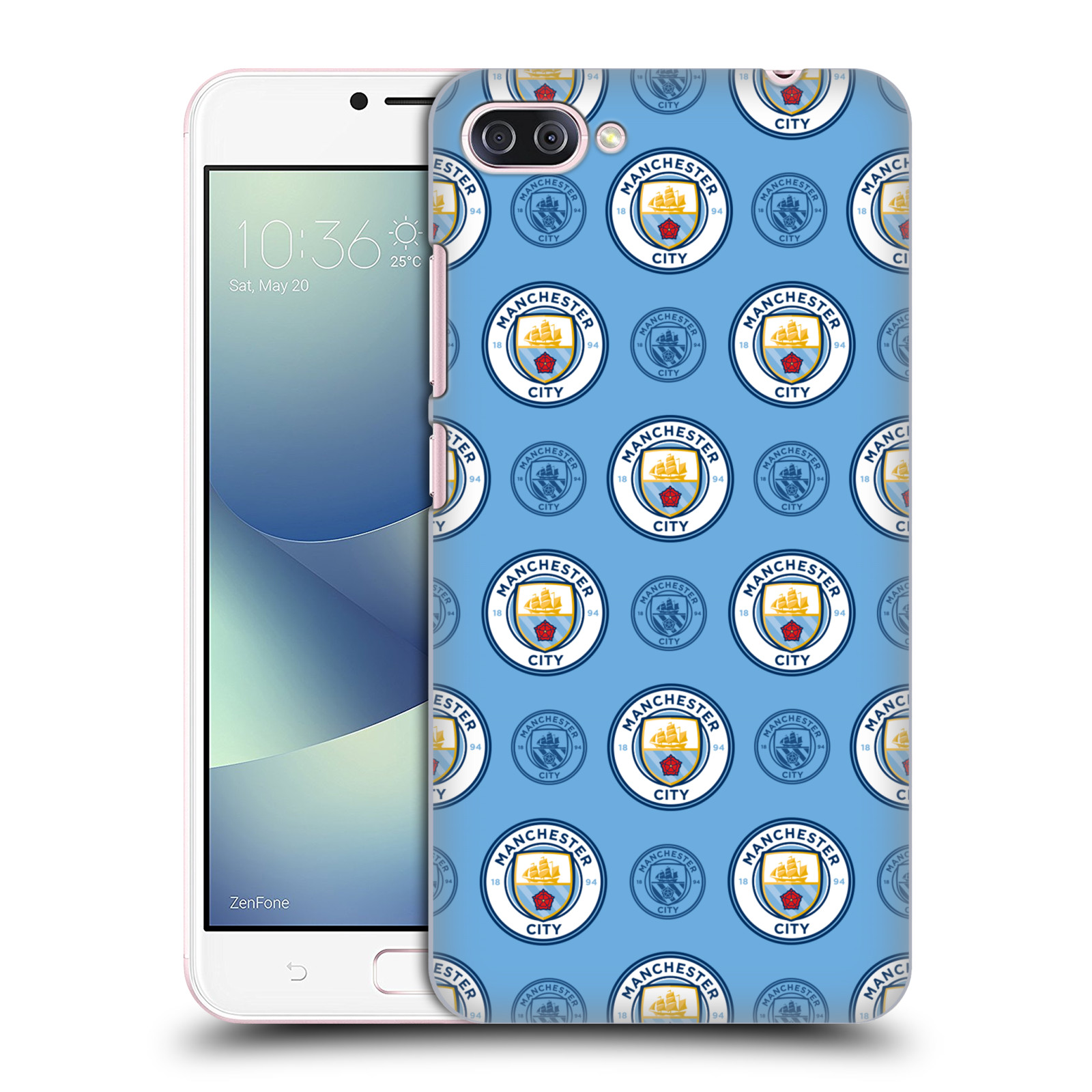 HEAD CASE plastový obal na mobil Asus Zenfone 4 MAX ZC554KL Fotbalový klub Manchester City modrý vzorkovaný malé znaky