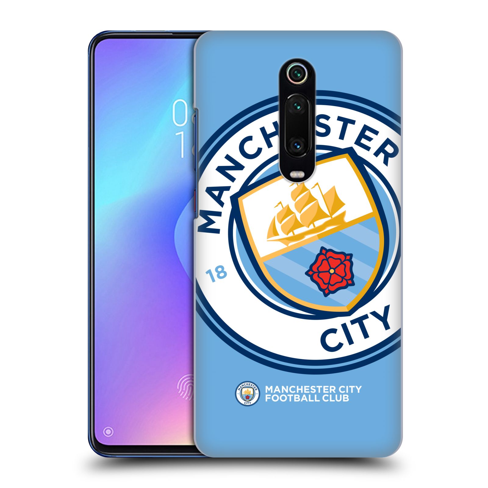 Pouzdro na mobil Xiaomi Mi 9T PRO - HEAD CASE - Fotbalový klub Manchester City modrý velký přesahující znak