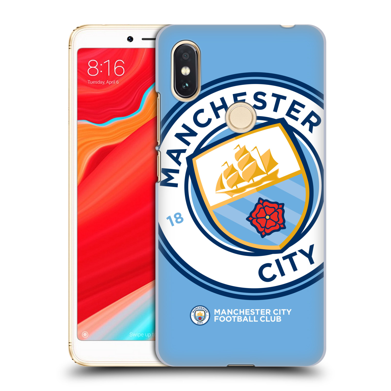HEAD CASE plastový obal na mobil Xiaomi Redmi S2 Fotbalový klub Manchester City modrý velký přesahující znak