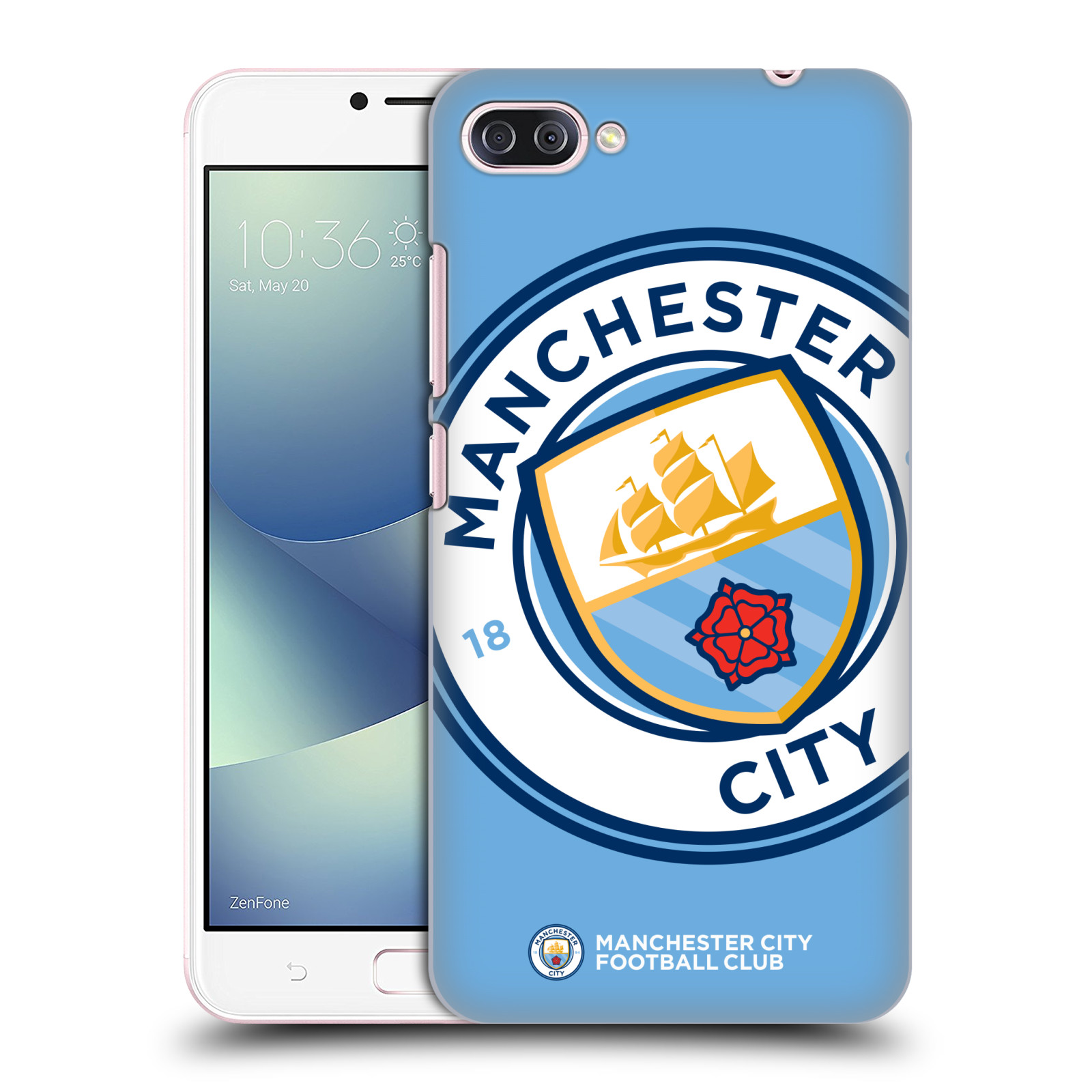 HEAD CASE plastový obal na mobil Asus Zenfone 4 MAX ZC554KL Fotbalový klub Manchester City modrý velký přesahující znak