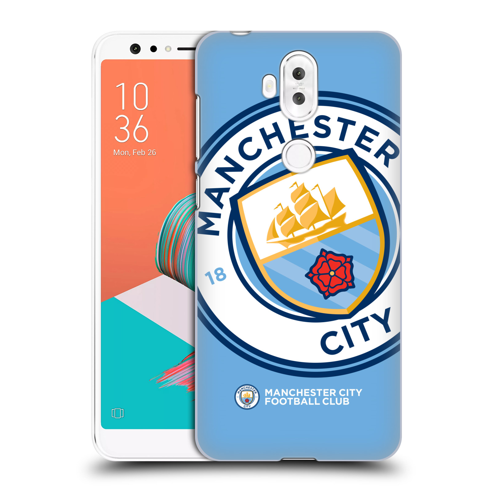 HEAD CASE plastový obal na mobil Asus Zenfone 5 LITE ZC600KL Fotbalový klub Manchester City modrý velký přesahující znak