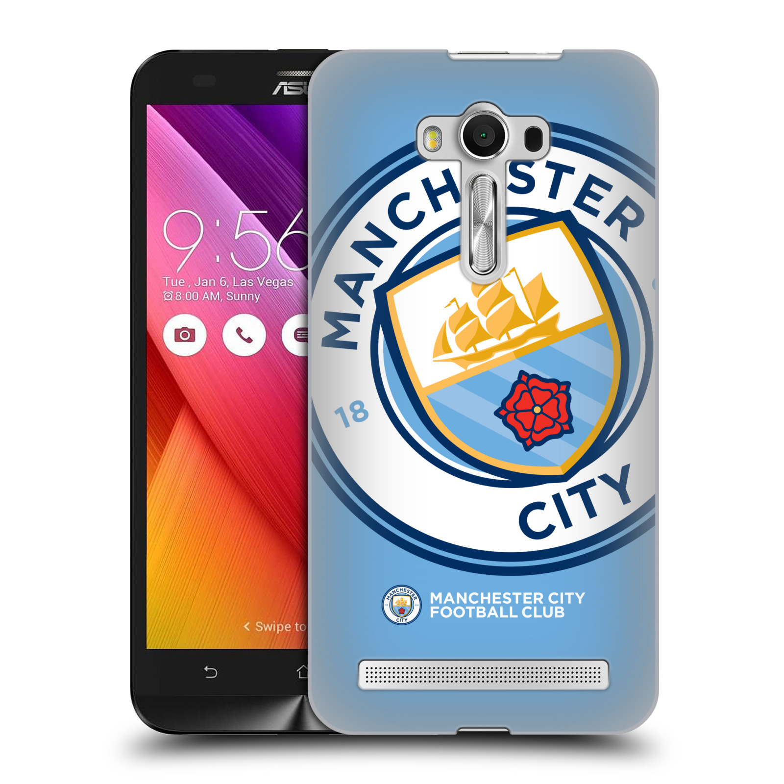 HEAD CASE plastový obal na mobil Asus Zenfone 2 LASER (5,5 displej ZE550KL) Fotbalový klub Manchester City modrý velký přesahující znak