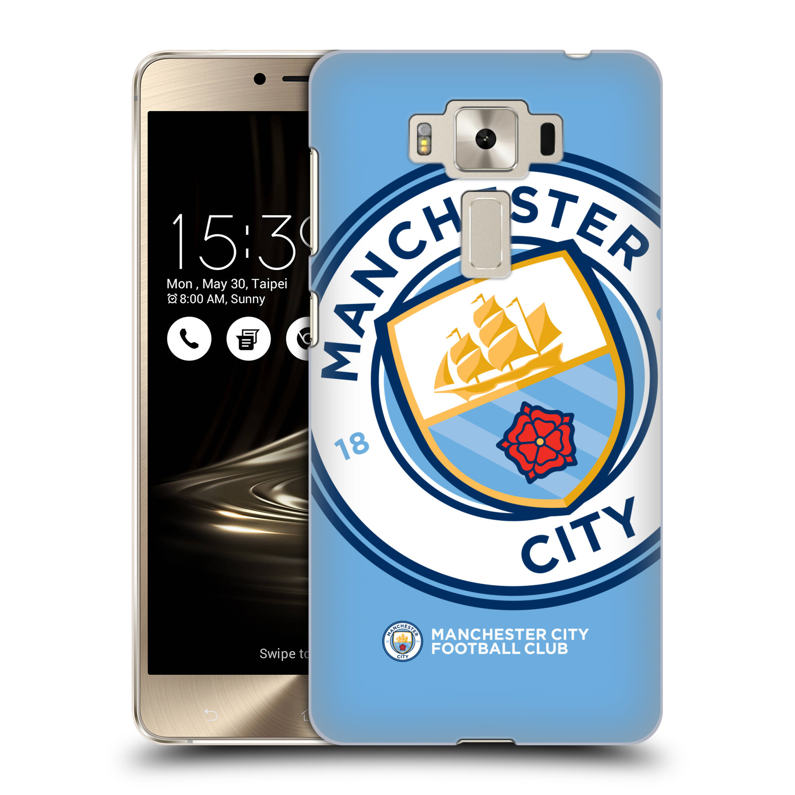 HEAD CASE plastový obal na mobil Asus Zenfone 3 DELUXE ZS550KL Fotbalový klub Manchester City modrý velký přesahující znak