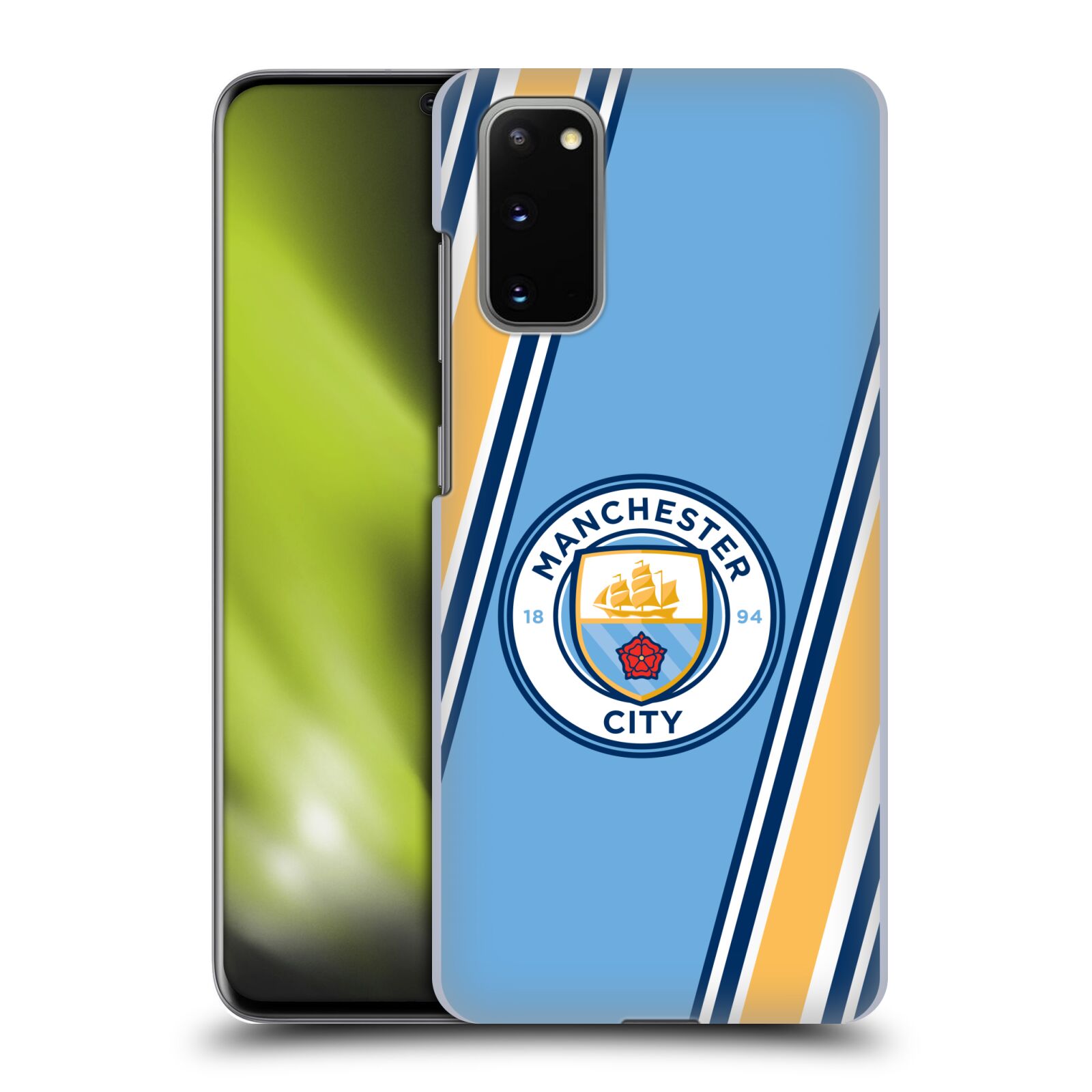 Pouzdro na mobil Samsung Galaxy S20 - HEAD CASE - Fotbalový klub Manchester City modrá barva žluté pruhy