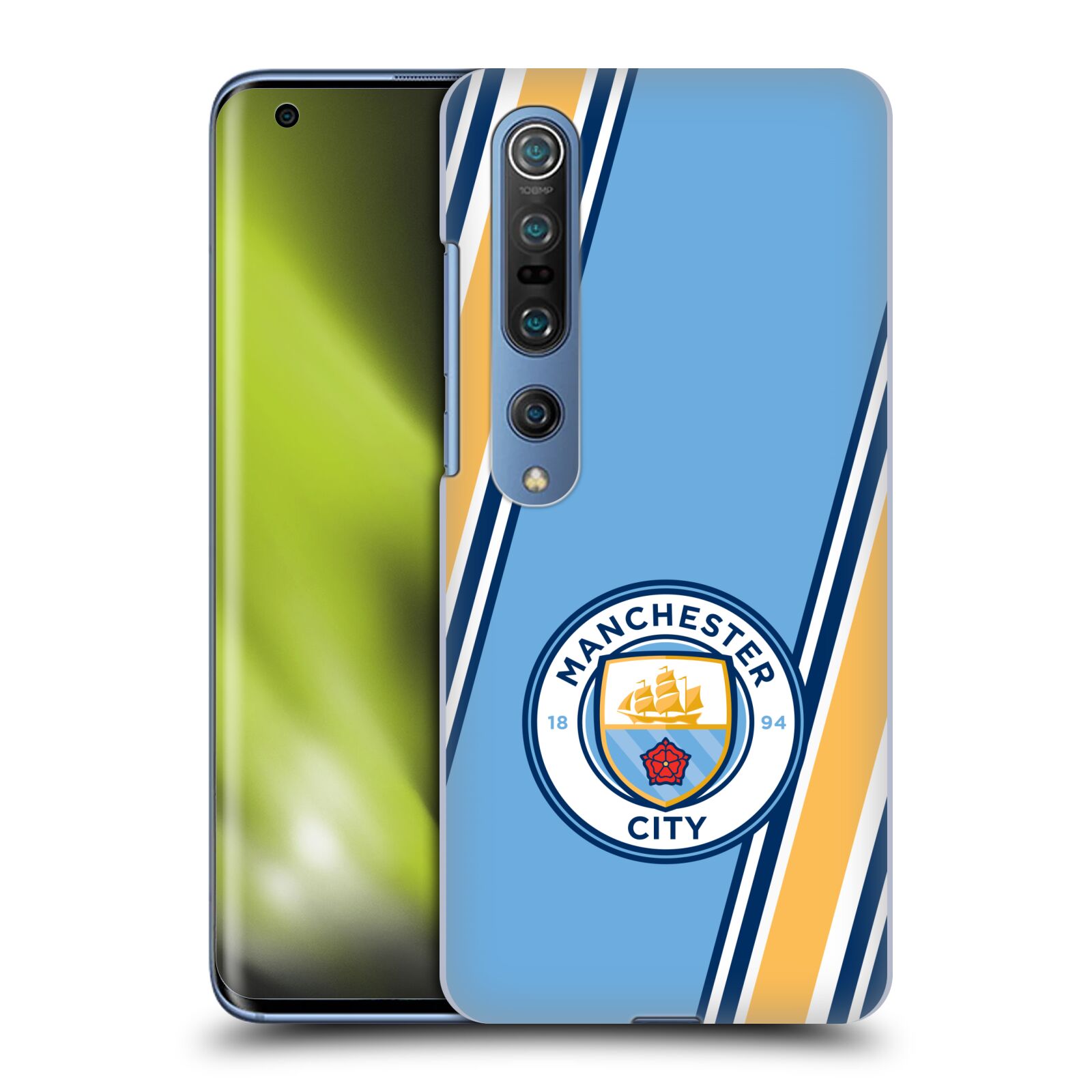 HEAD CASE plastový obal na mobil Xiaomi Mi 10 Fotbalový klub Manchester City modrá barva žluté pruhy