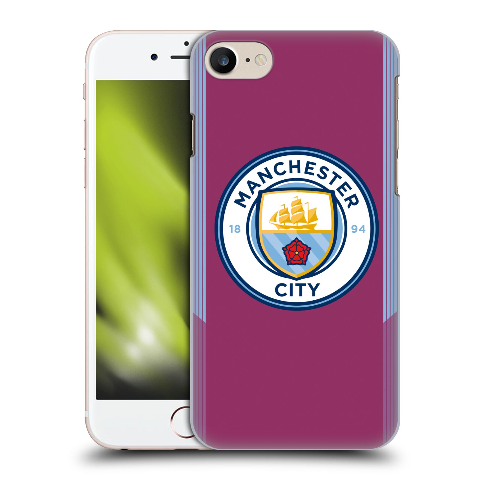 Plastové pouzdro pro mobil Apple Iphone 7/8/SE 2020 Fotbalový klub Manchester City fialová barva venkovní dresy